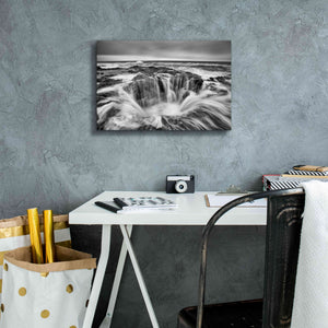'Thors Well B&W' by Thomas Haney, Giclee Canvas Wall Art,18 x 12