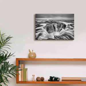 'Thors Well B&W' by Thomas Haney, Giclee Canvas Wall Art,18 x 12