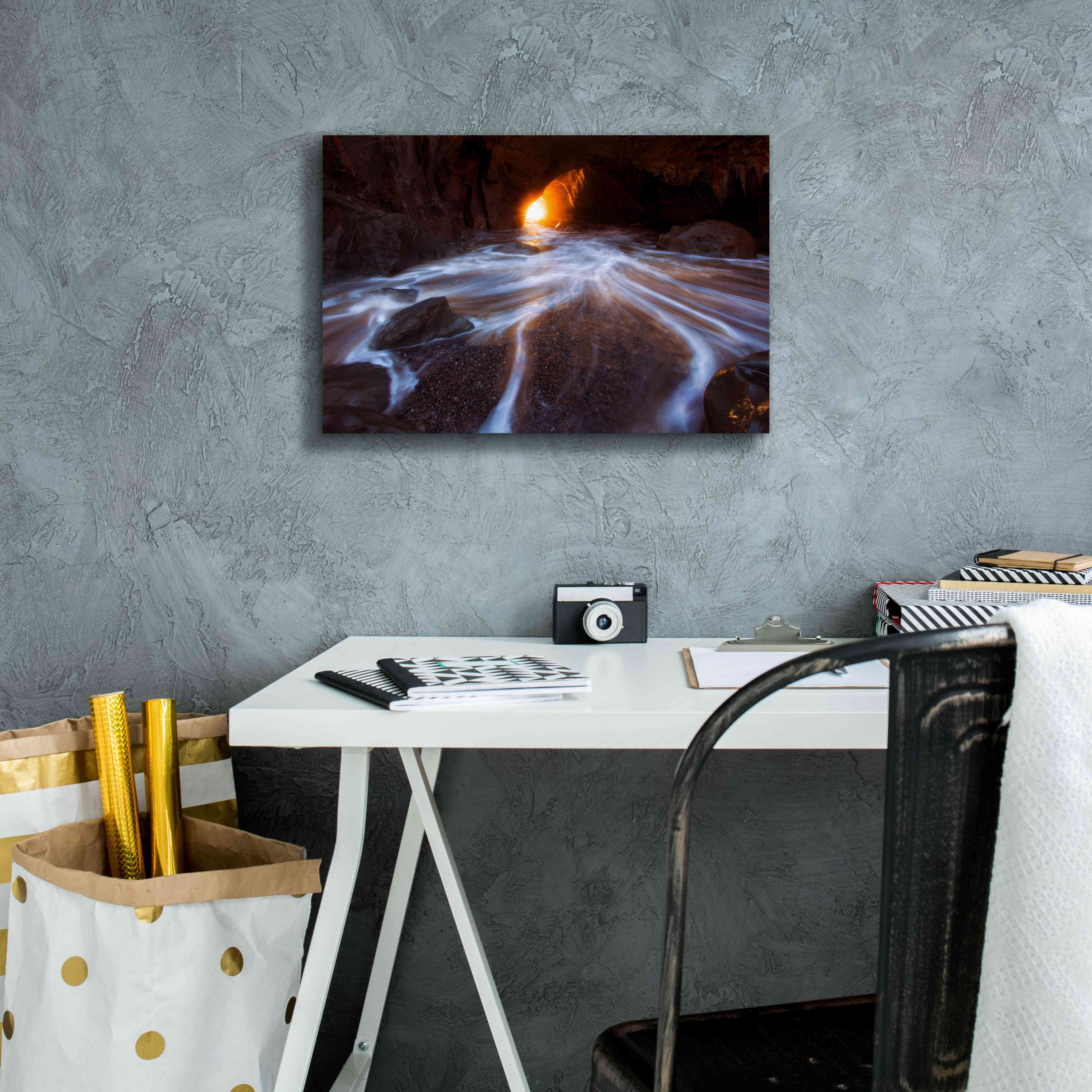'Cave Horiz 2 Proc' by Thomas Haney, Giclee Canvas Wall Art,18 x 12
