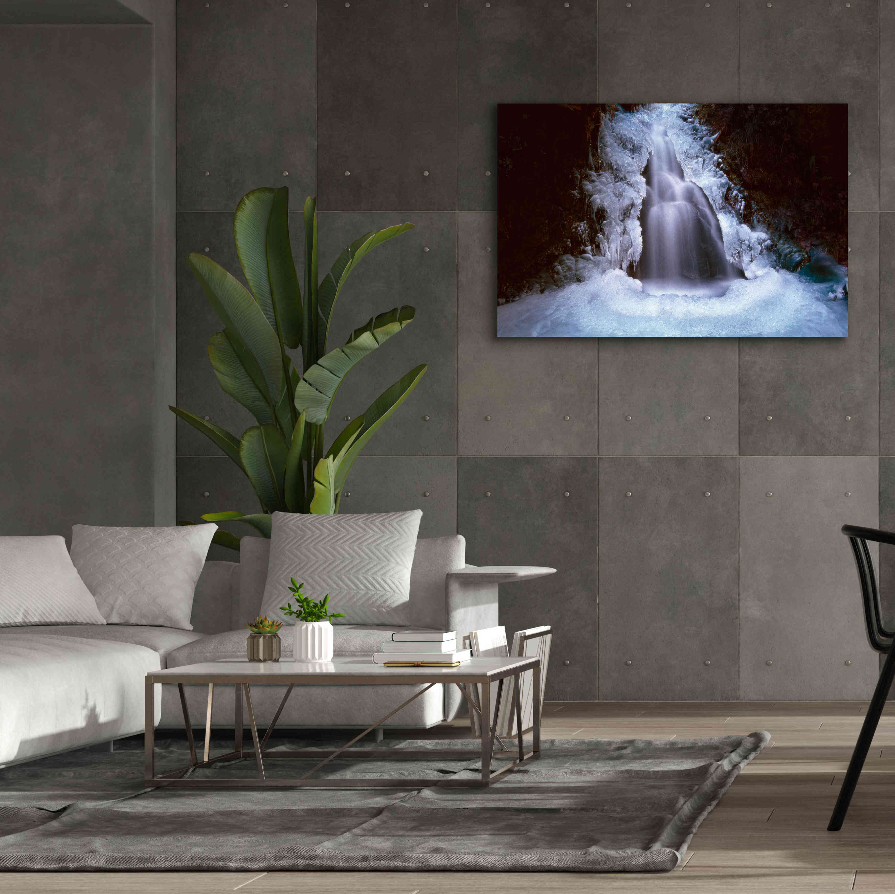 'Ice Fall 3' by Thomas Haney, Giclee Canvas Wall Art,60 x 40