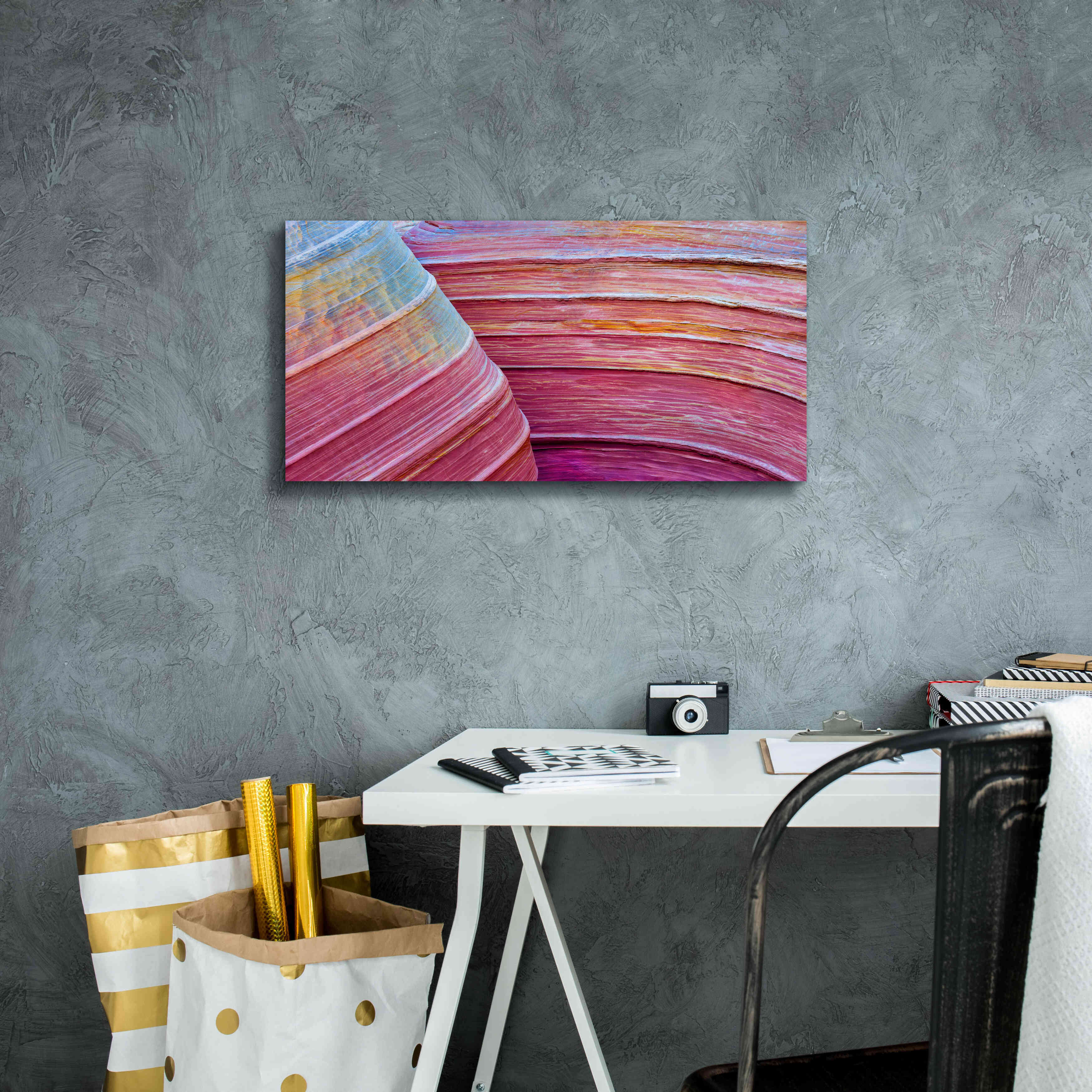'Rainbow Rocks' by Thomas Haney, Giclee Canvas Wall Art,24 x 12