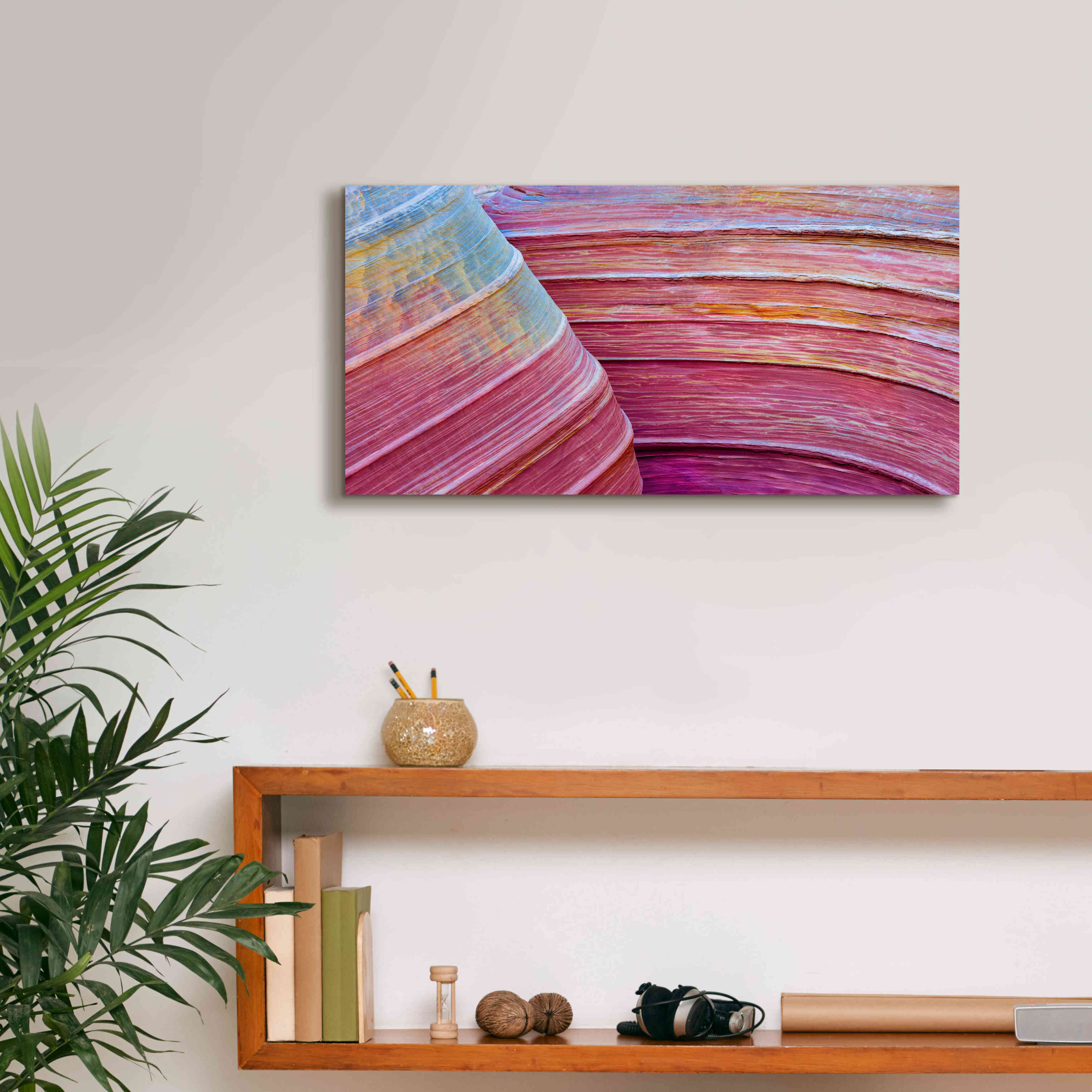 'Rainbow Rocks' by Thomas Haney, Giclee Canvas Wall Art,24 x 12