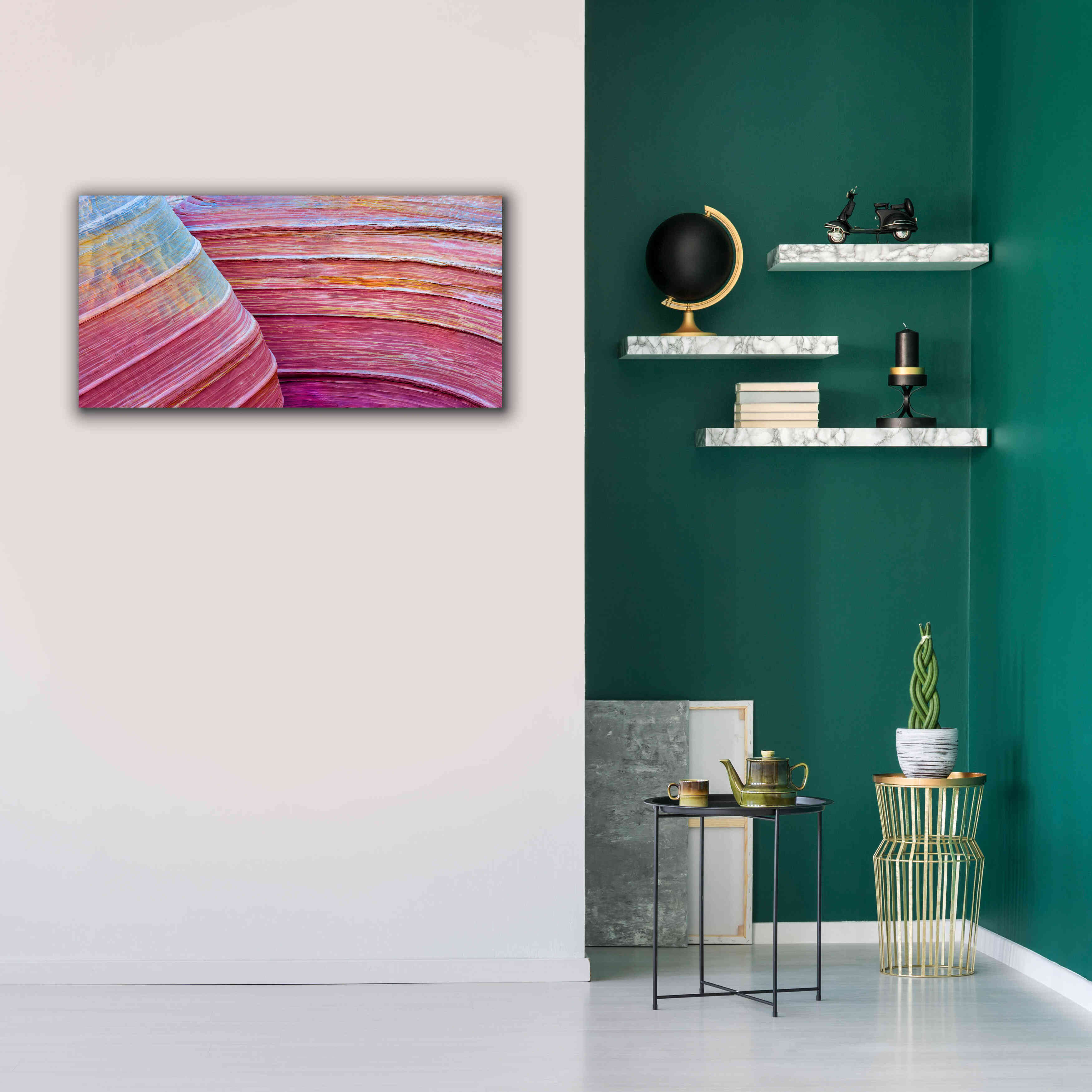 'Rainbow Rocks' by Thomas Haney, Giclee Canvas Wall Art,40 x 20