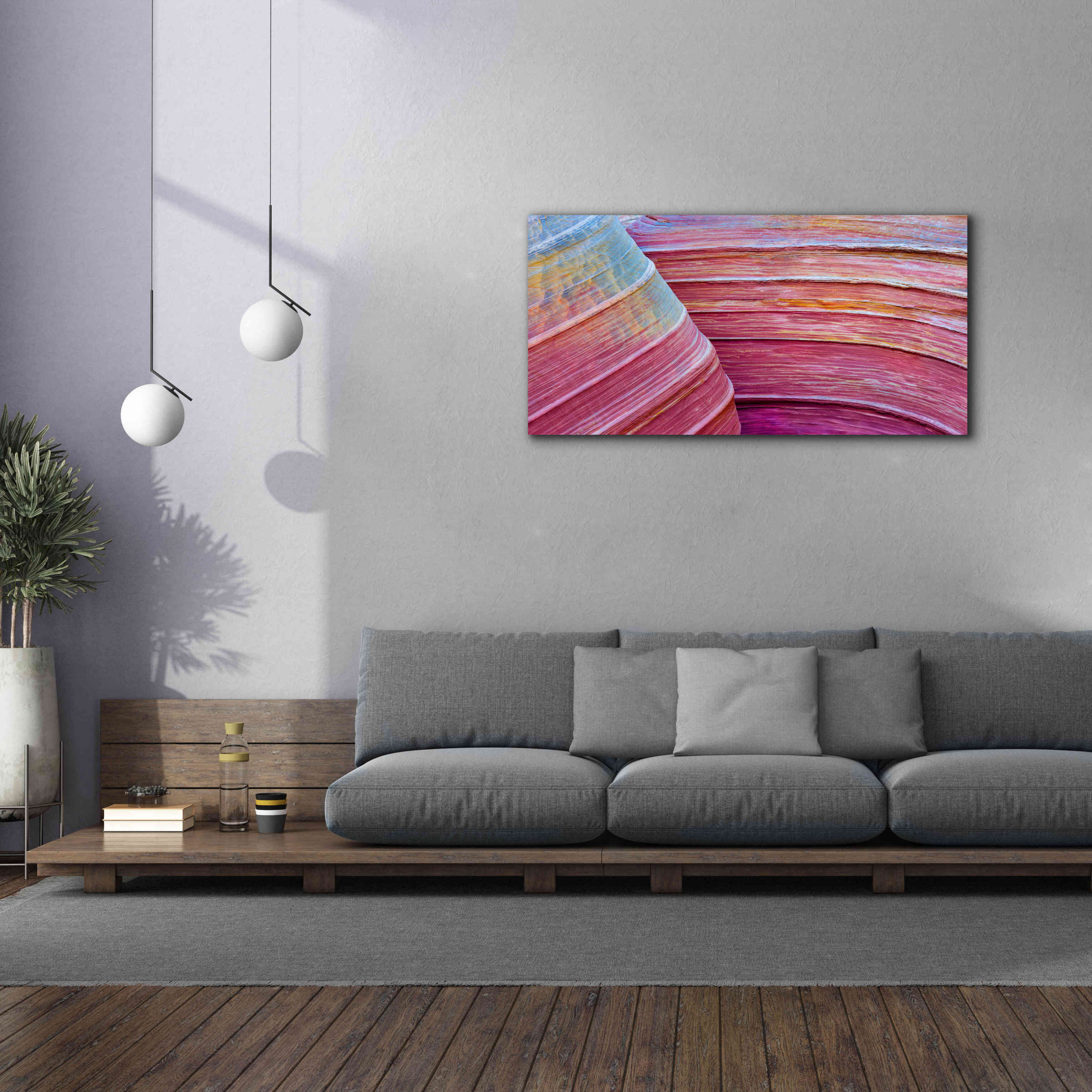 'Rainbow Rocks' by Thomas Haney, Giclee Canvas Wall Art,60 x 30