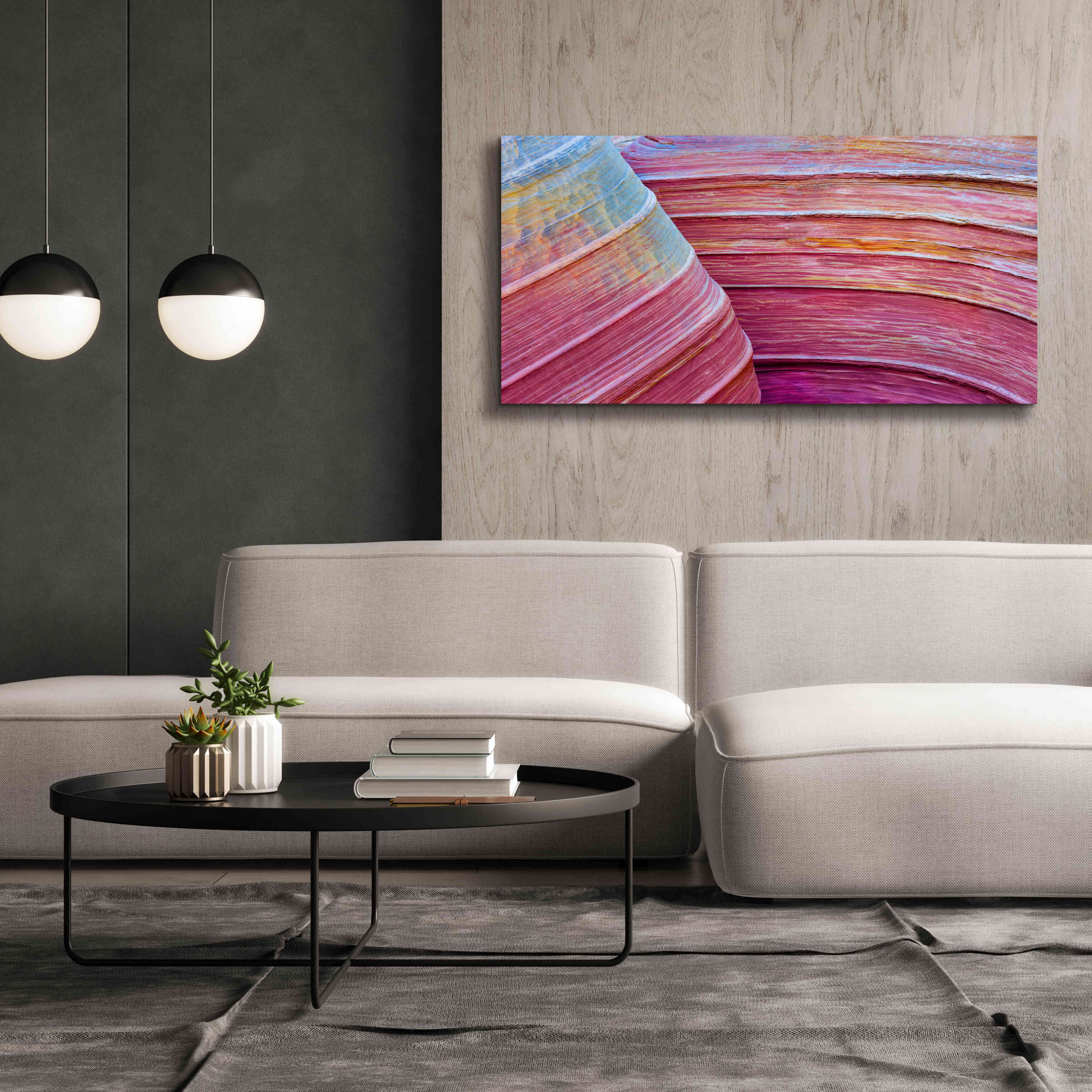 'Rainbow Rocks' by Thomas Haney, Giclee Canvas Wall Art,60 x 30