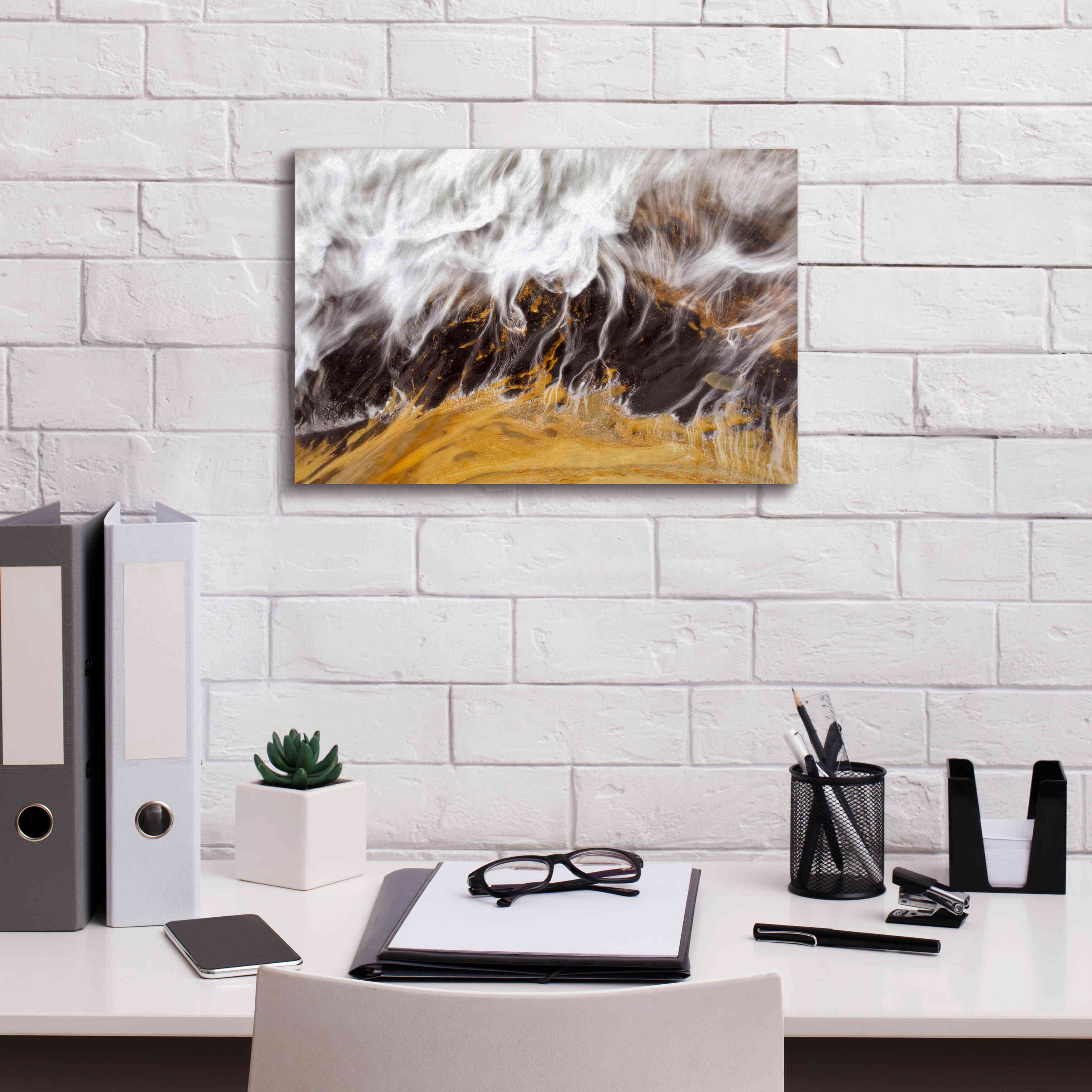 'Receding Wave' by Thomas Haney, Giclee Canvas Wall Art,18 x 12