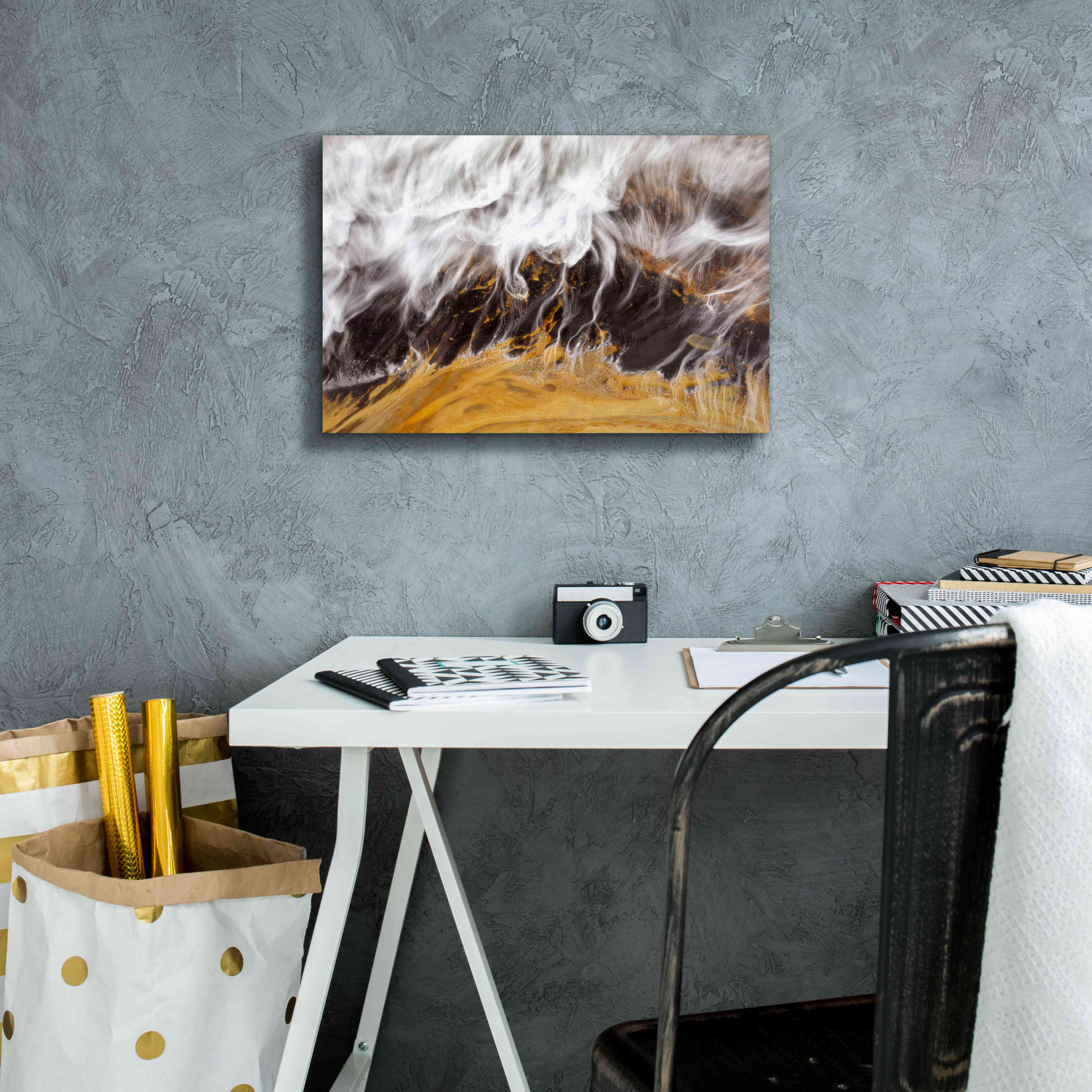 'Receding Wave' by Thomas Haney, Giclee Canvas Wall Art,18 x 12