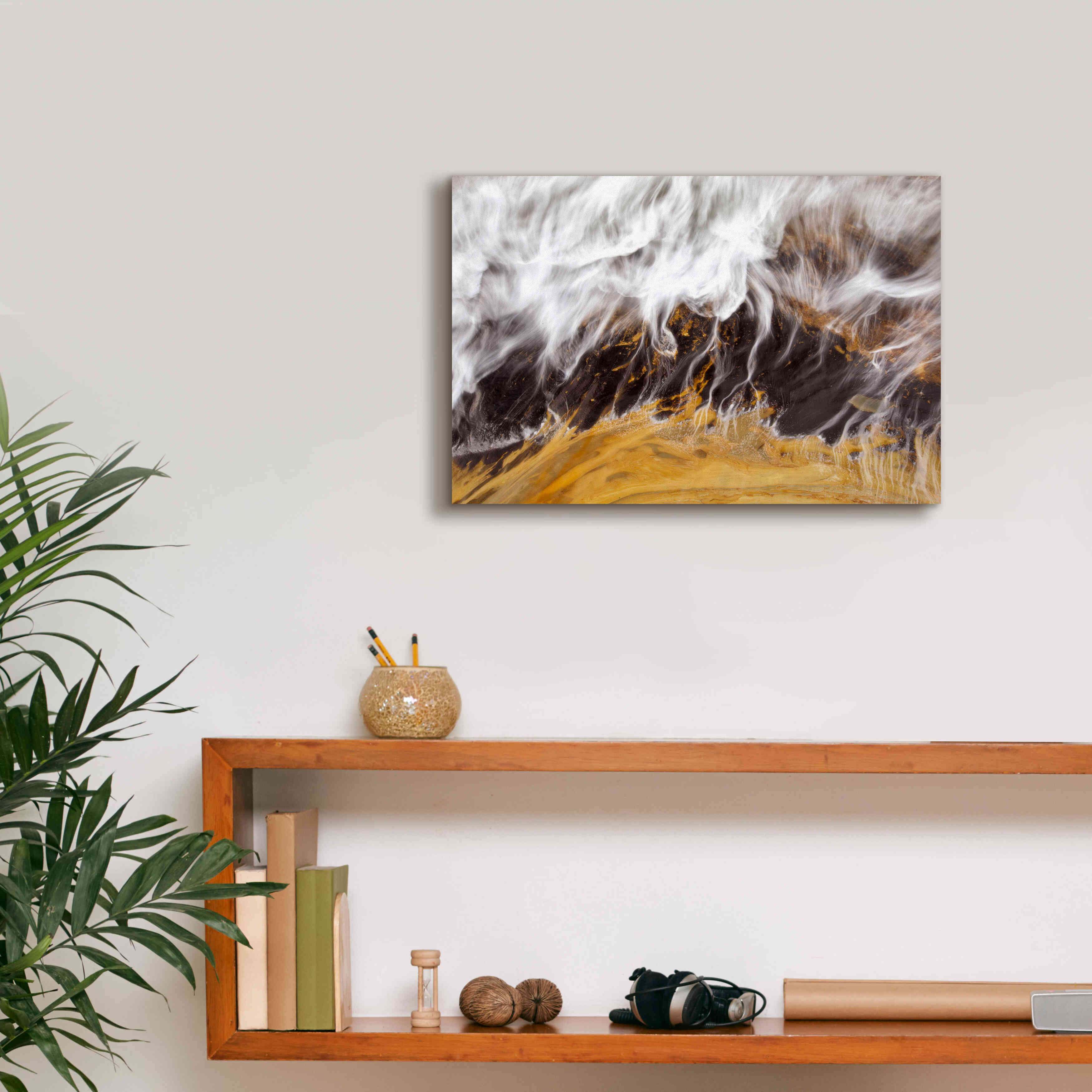 'Receding Wave' by Thomas Haney, Giclee Canvas Wall Art,18 x 12