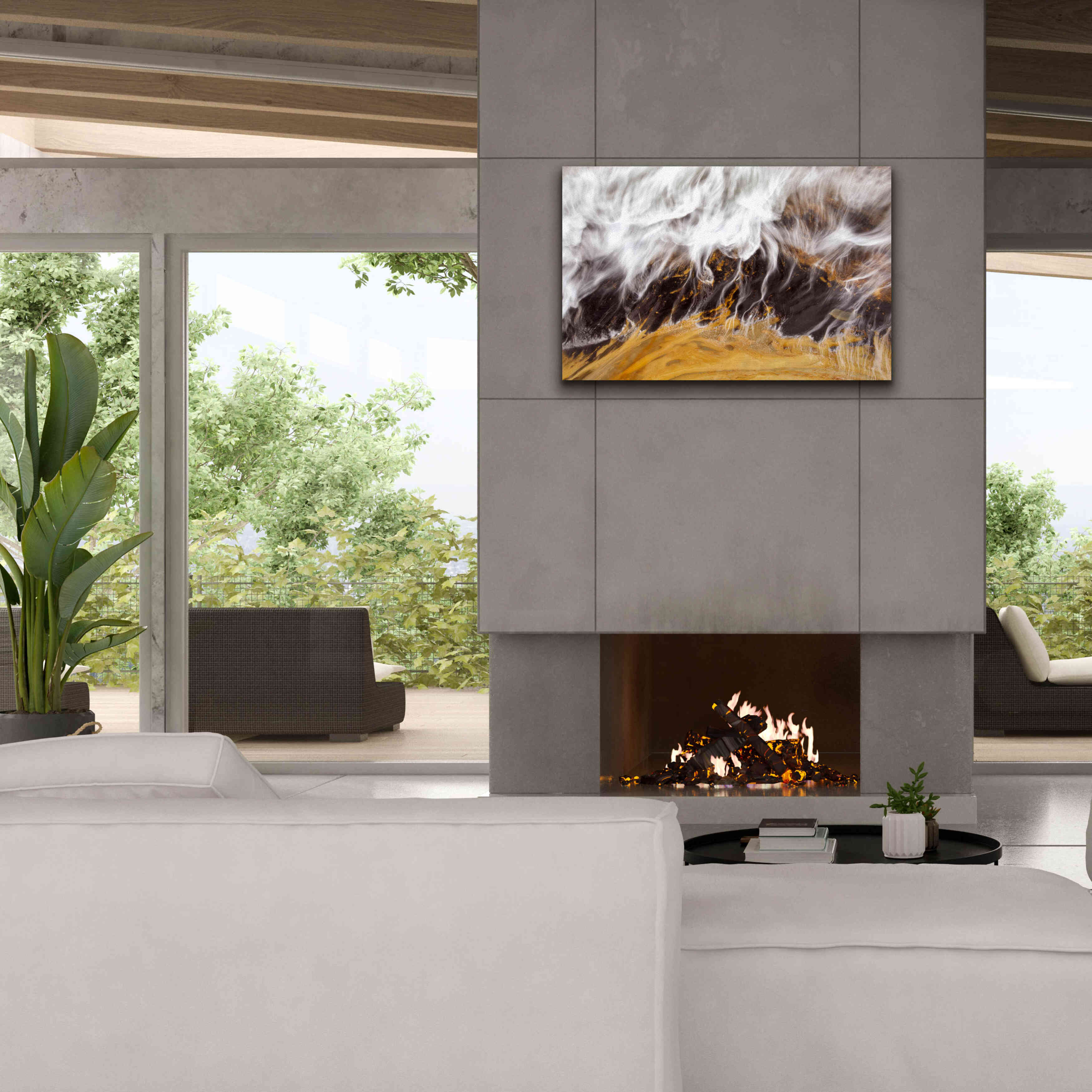 'Receding Wave' by Thomas Haney, Giclee Canvas Wall Art,40 x 26