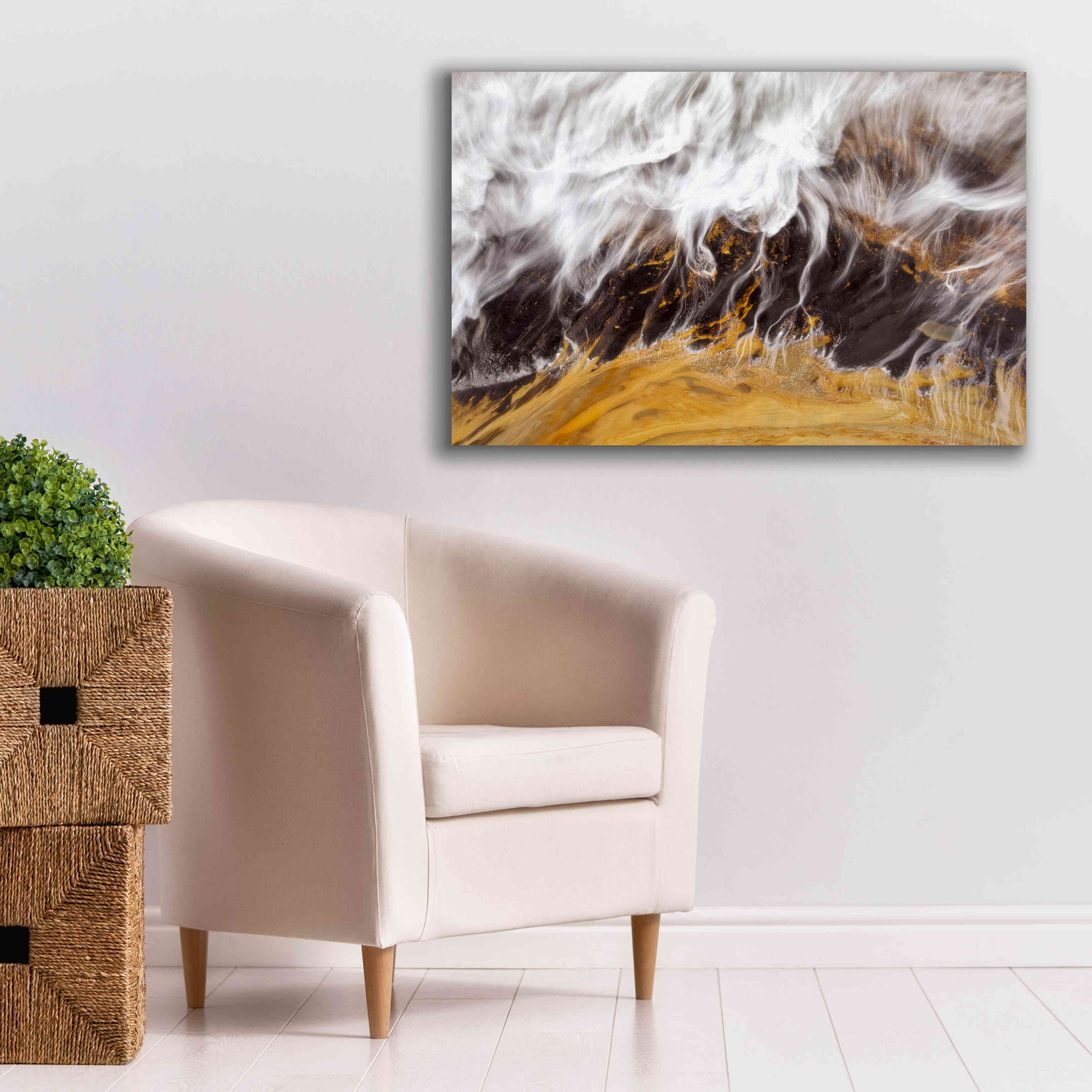 'Receding Wave' by Thomas Haney, Giclee Canvas Wall Art,40 x 26
