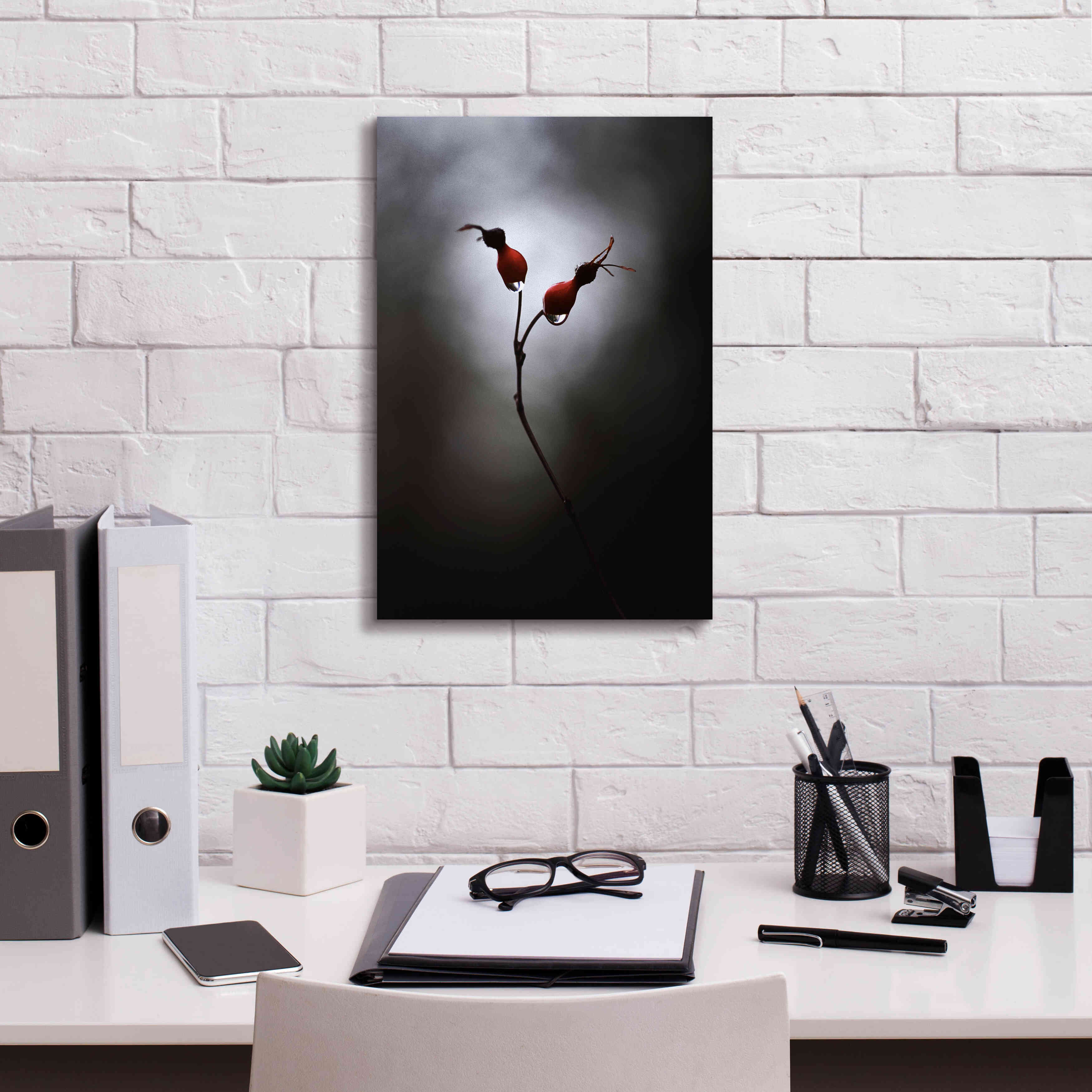 'Rose Hips' by Thomas Haney, Giclee Canvas Wall Art,12 x 18