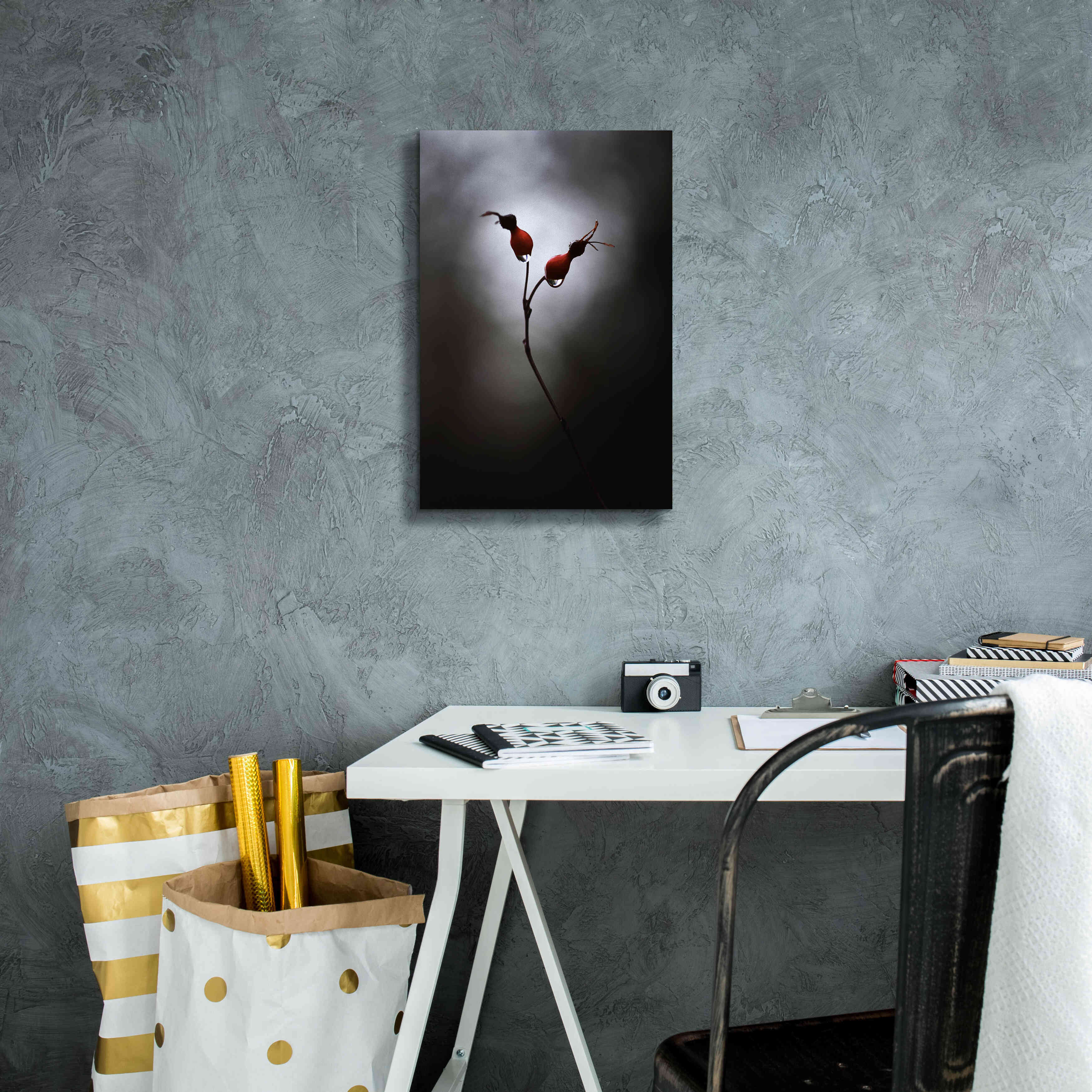 'Rose Hips' by Thomas Haney, Giclee Canvas Wall Art,12 x 18