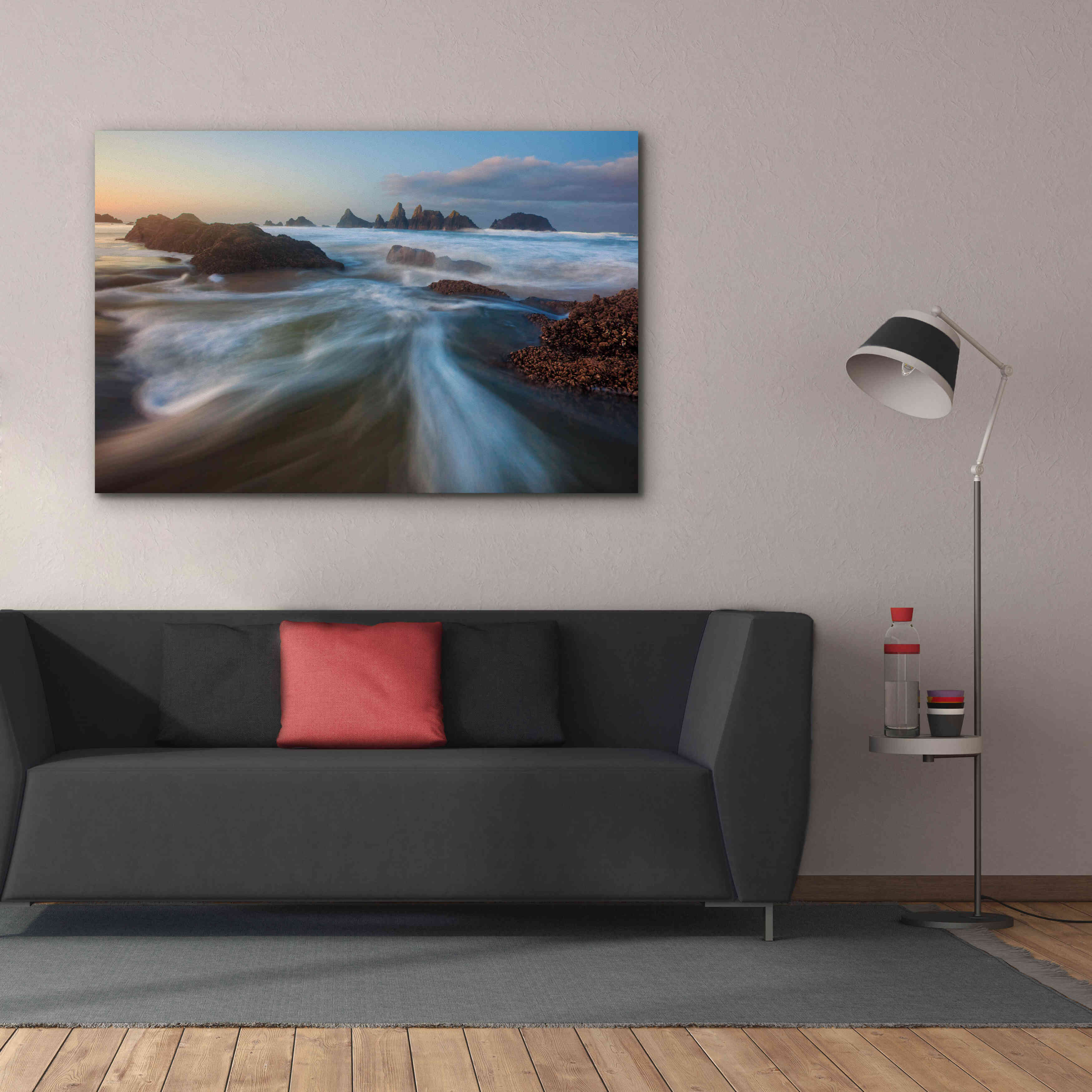 'Seal Rock Horiz Torrent' by Thomas Haney, Giclee Canvas Wall Art,60 x 40