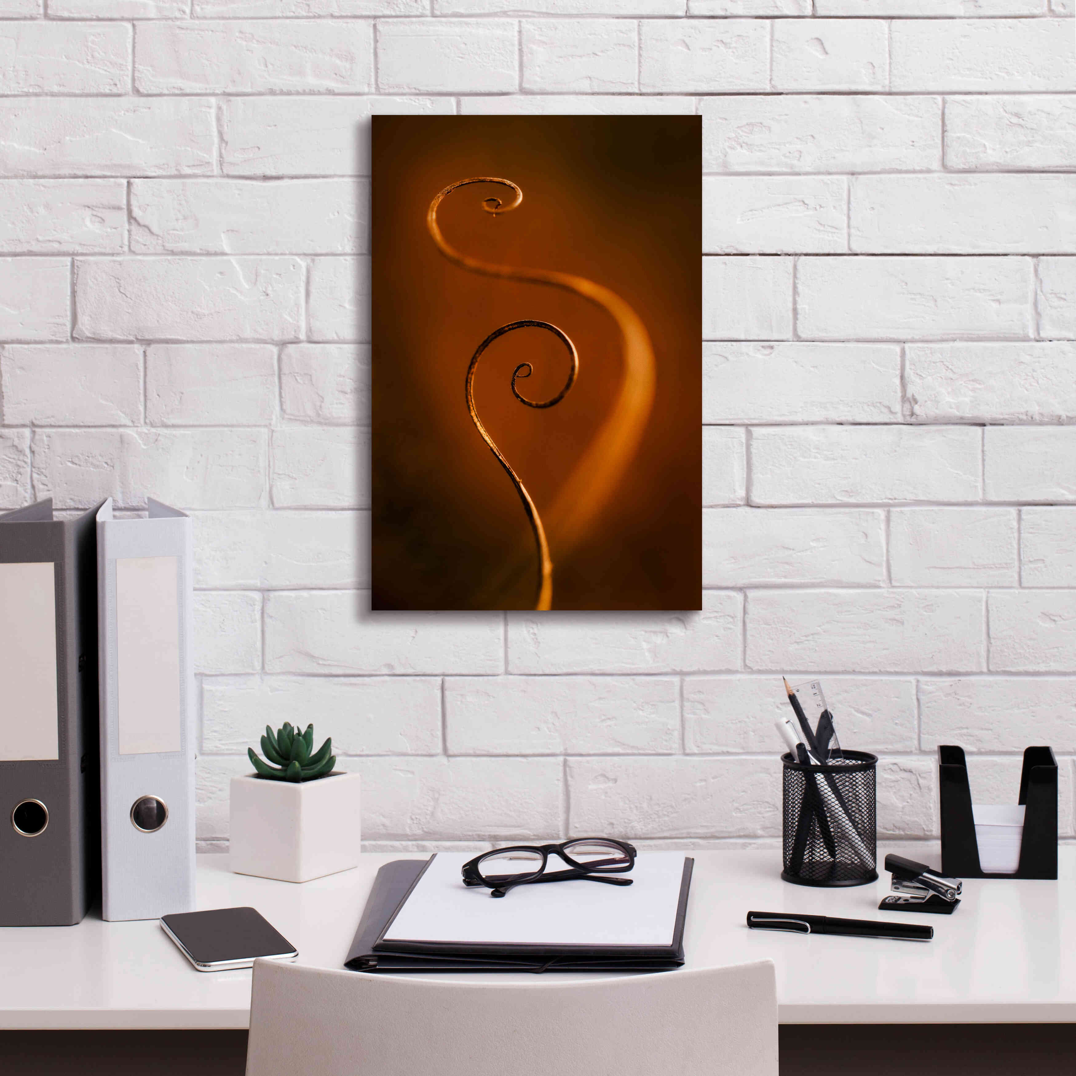 'Tendrils Red' by Thomas Haney, Giclee Canvas Wall Art,12 x 18