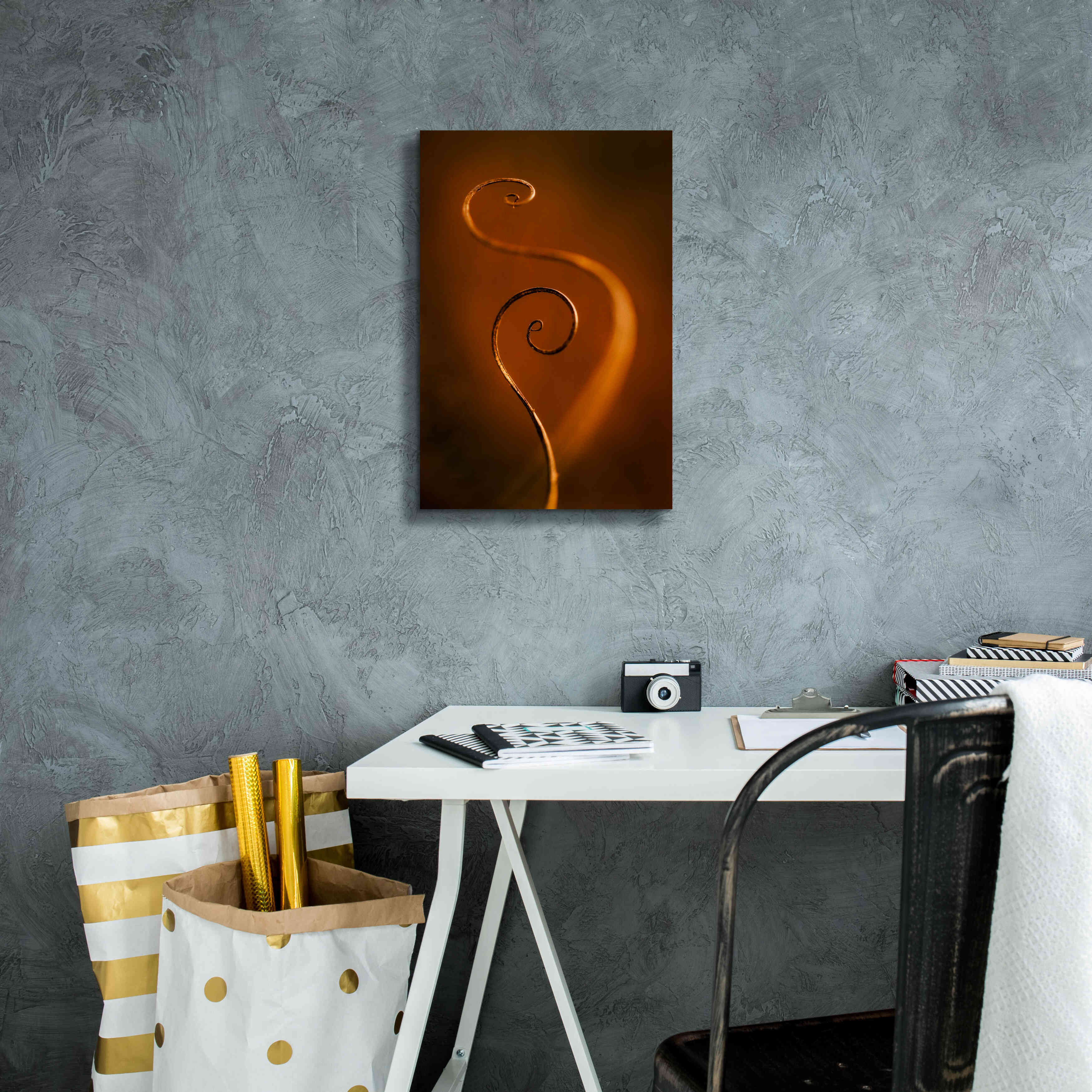 'Tendrils Red' by Thomas Haney, Giclee Canvas Wall Art,12 x 18