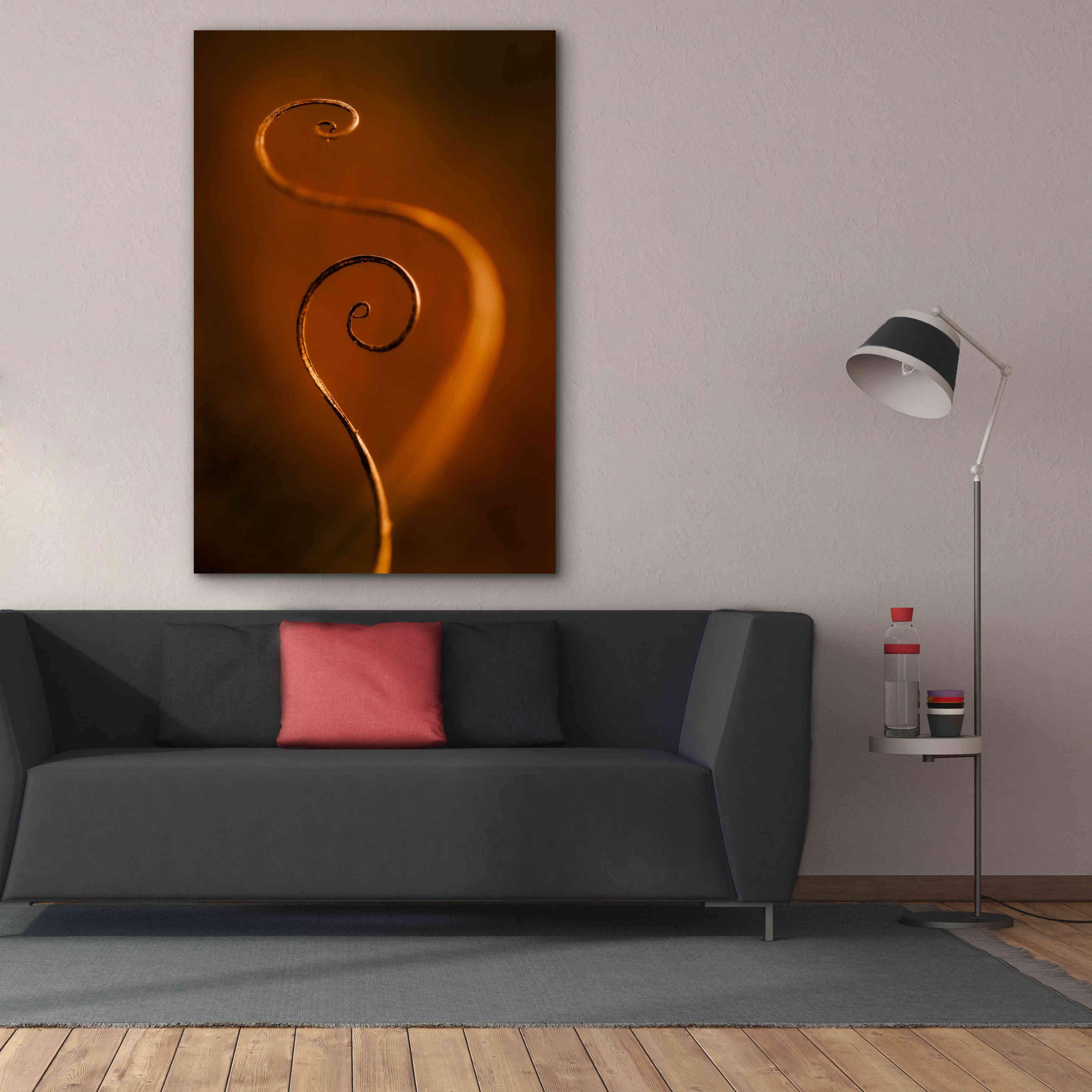 'Tendrils Red' by Thomas Haney, Giclee Canvas Wall Art,40 x 60