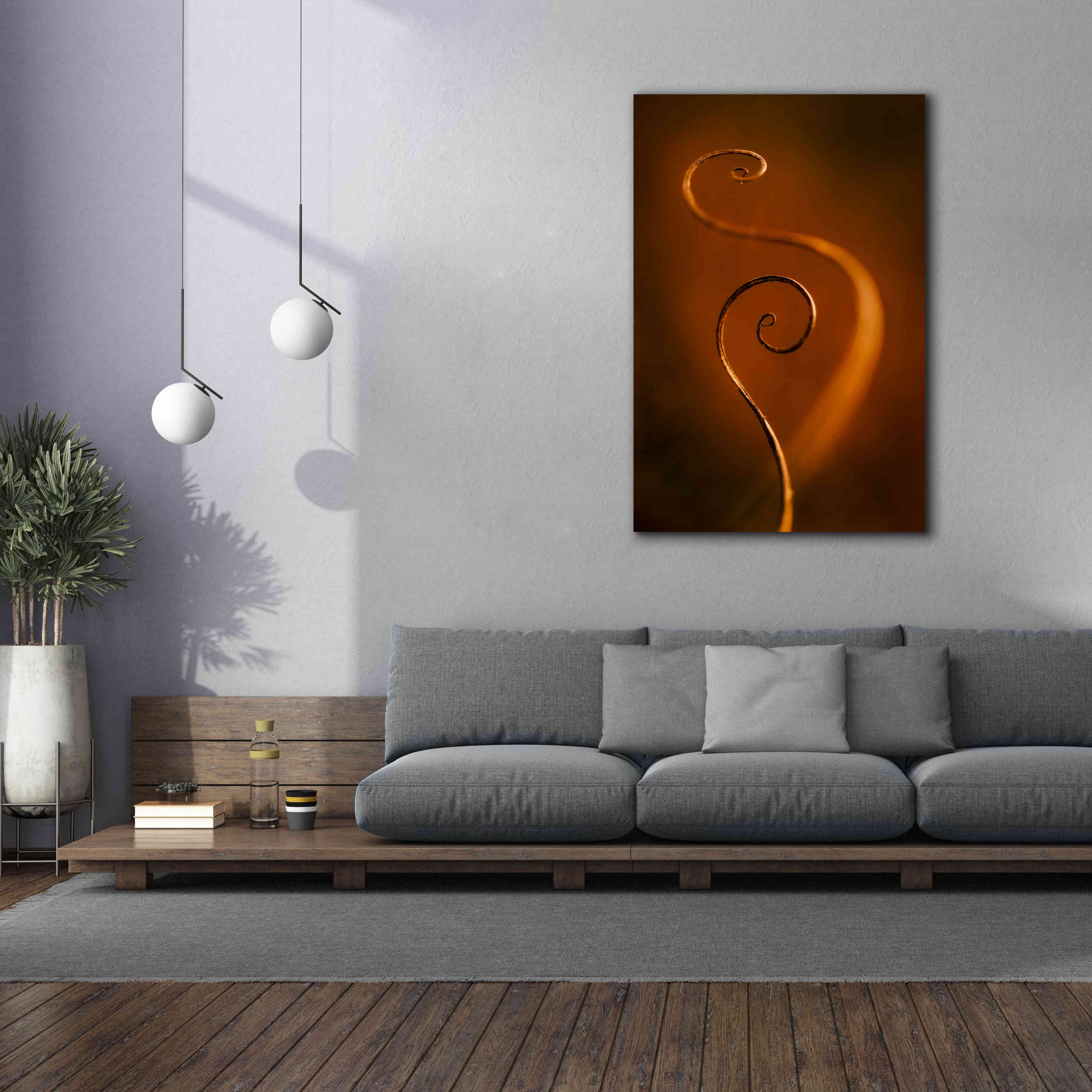 'Tendrils Red' by Thomas Haney, Giclee Canvas Wall Art,40 x 60