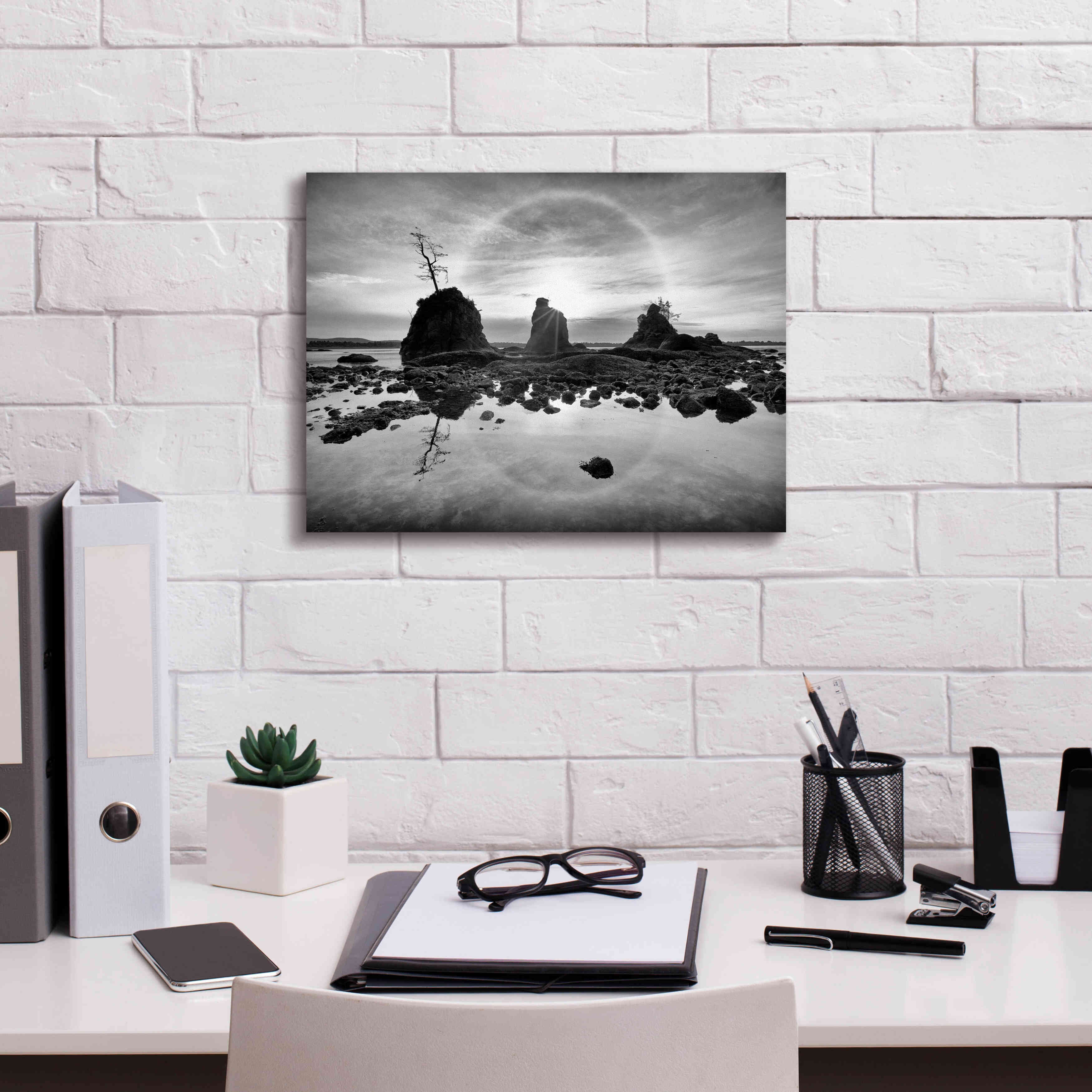 'Tree Island' by Thomas Haney, Giclee Canvas Wall Art,16 x 12