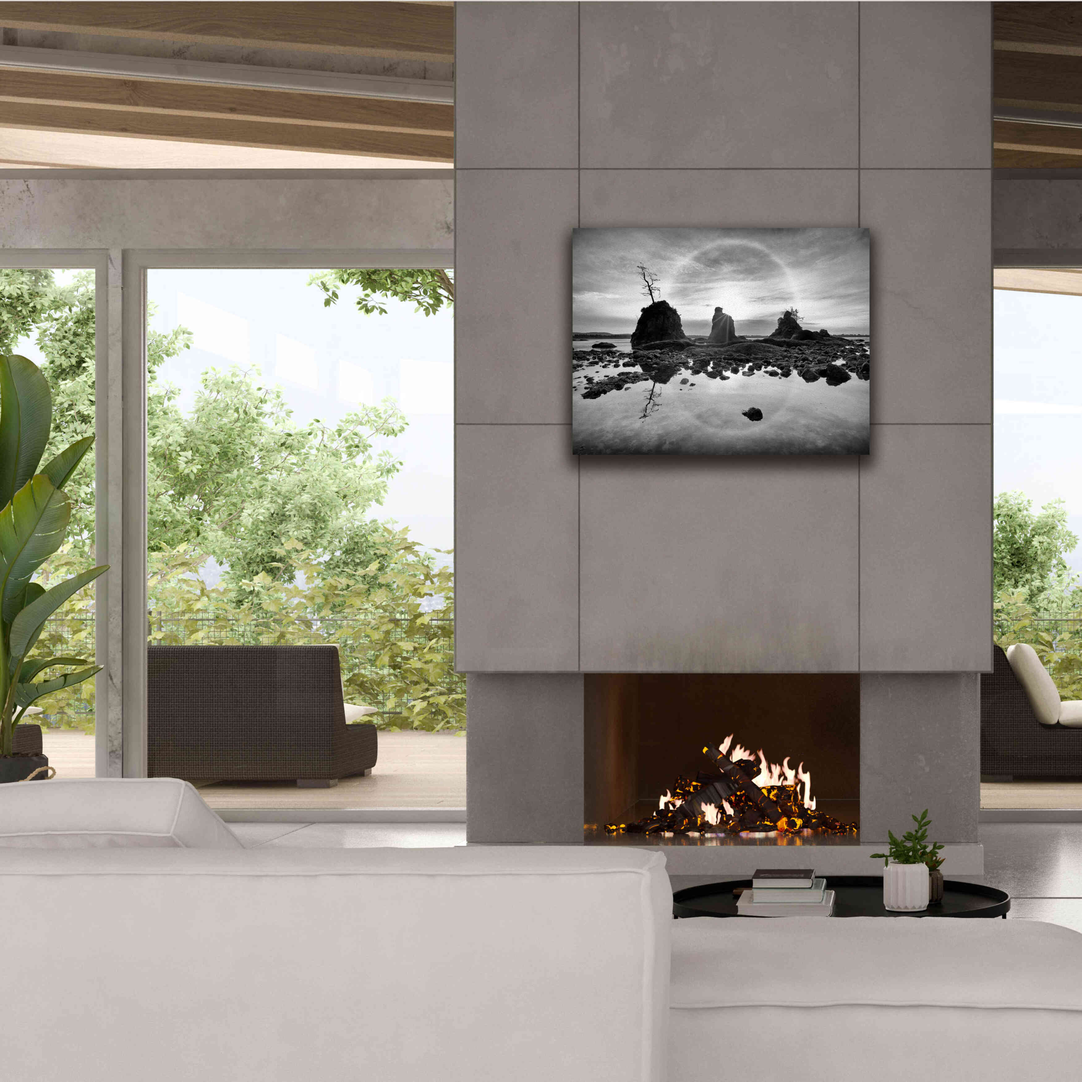 'Tree Island' by Thomas Haney, Giclee Canvas Wall Art,34 x 26