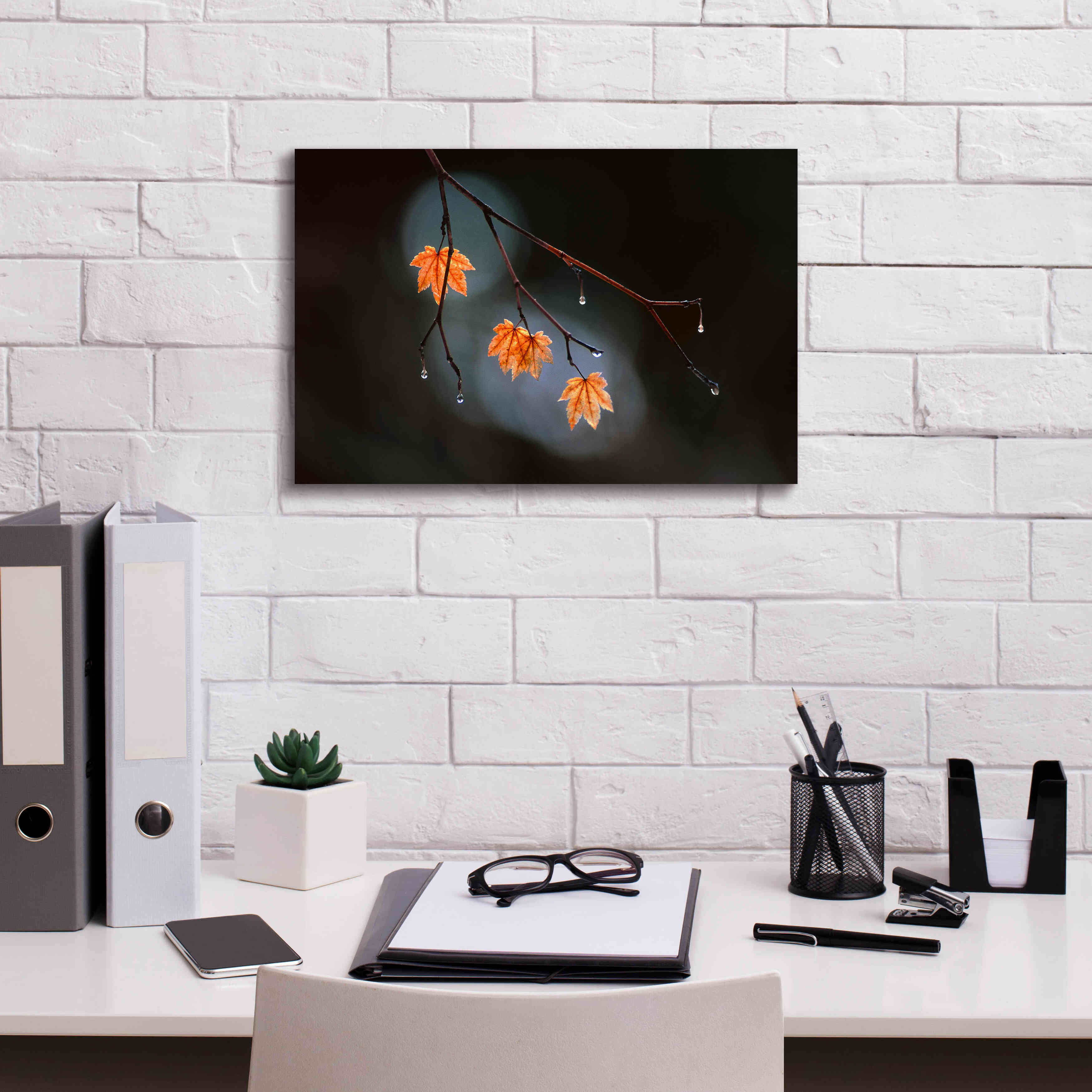 'Wet Fall' by Thomas Haney, Giclee Canvas Wall Art,18 x 12