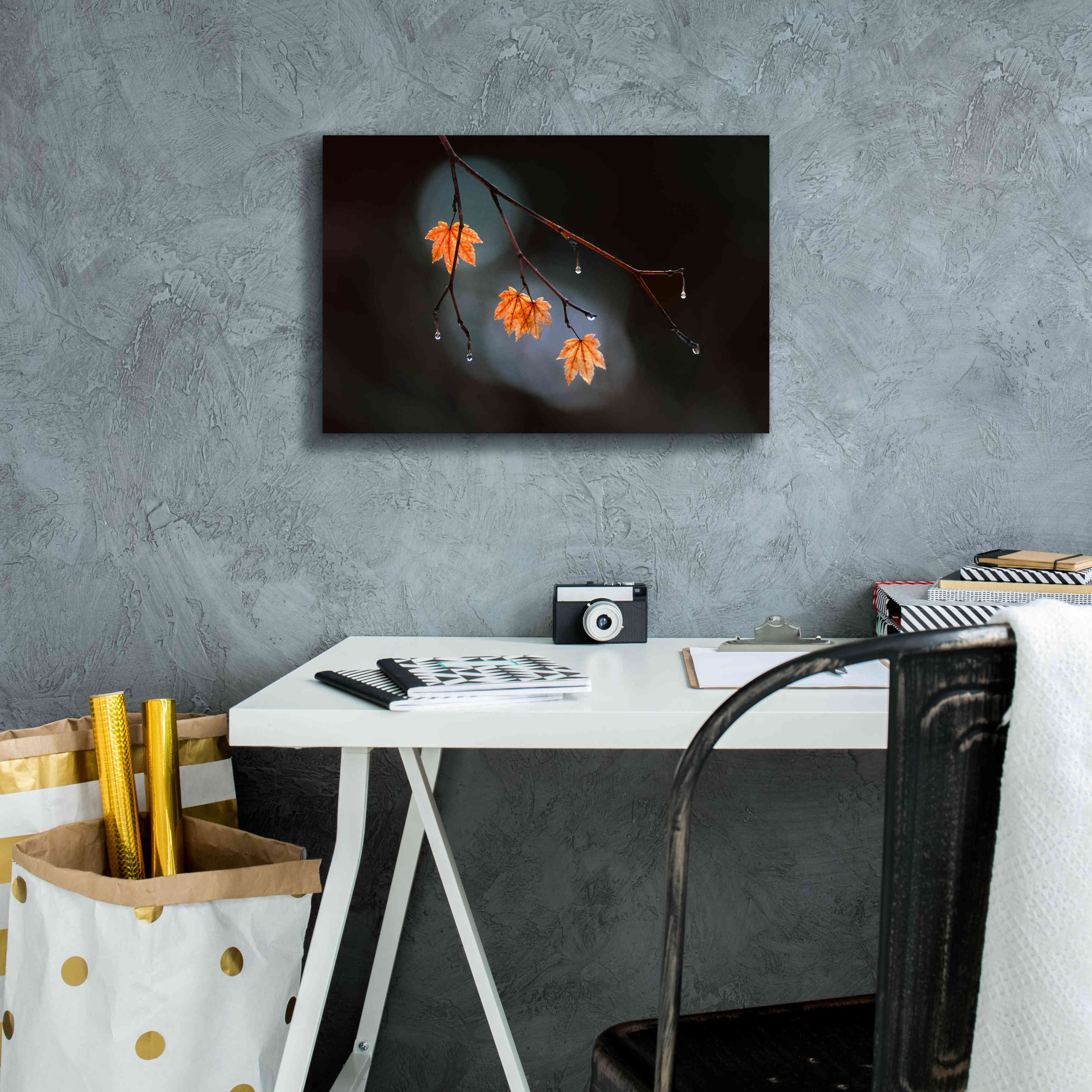 'Wet Fall' by Thomas Haney, Giclee Canvas Wall Art,18 x 12