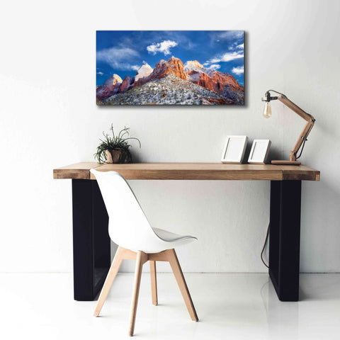 Image of 'Zion Mountain Clouds' by Thomas Haney, Giclee Canvas Wall Art,40 x 20
