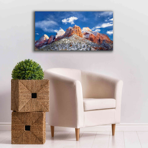 Image of 'Zion Mountain Clouds' by Thomas Haney, Giclee Canvas Wall Art,40 x 20