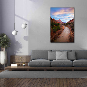 'Zion River Vert' by Thomas Haney, Giclee Canvas Wall Art,40 x 60