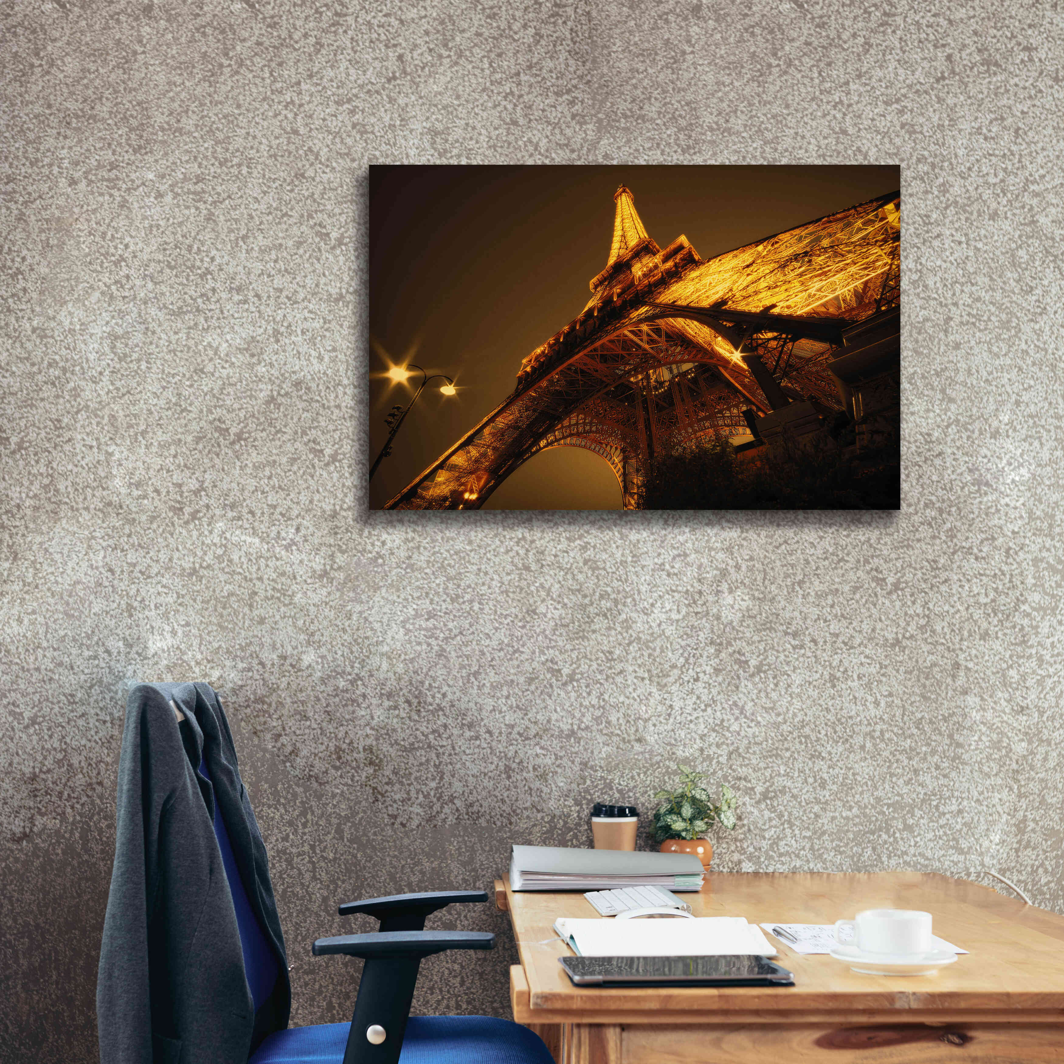'Side Effect Eiffel' by Sebastien Lory, Giclee Canvas Wall Art,40 x 26