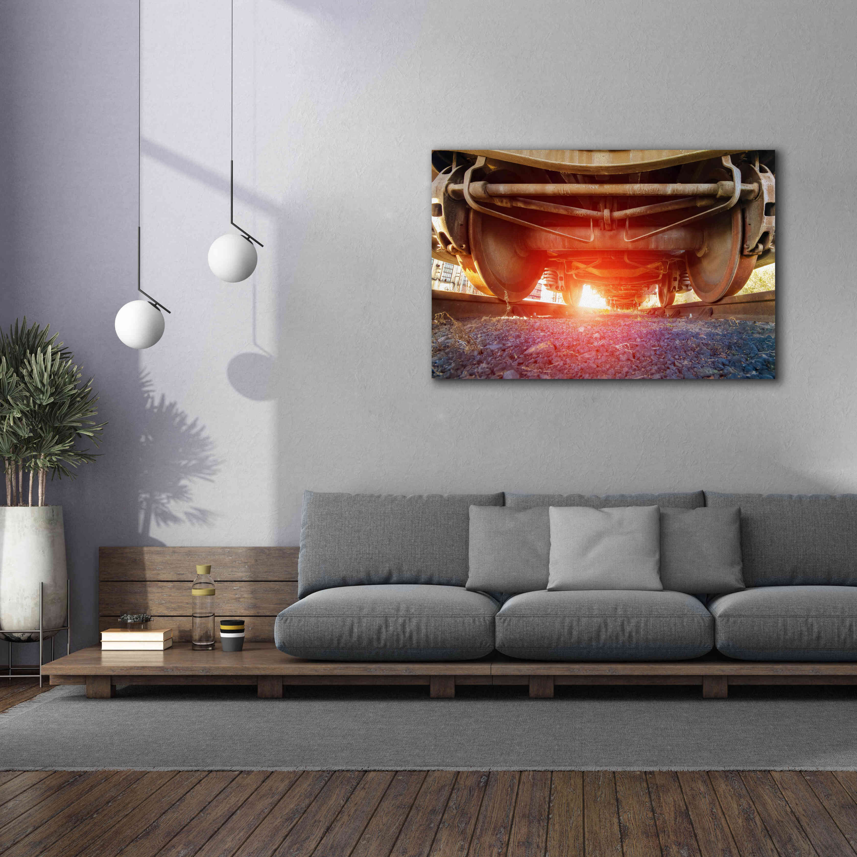 'Atomic Train' by Sebastien Lory, Giclee Canvas Wall Art,60 x 40