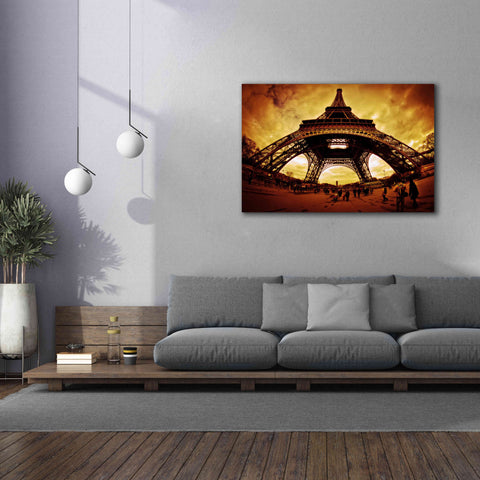 Image of 'Eiffel Apocalypse Color' by Sebastien Lory, Giclee Canvas Wall Art,60 x 40