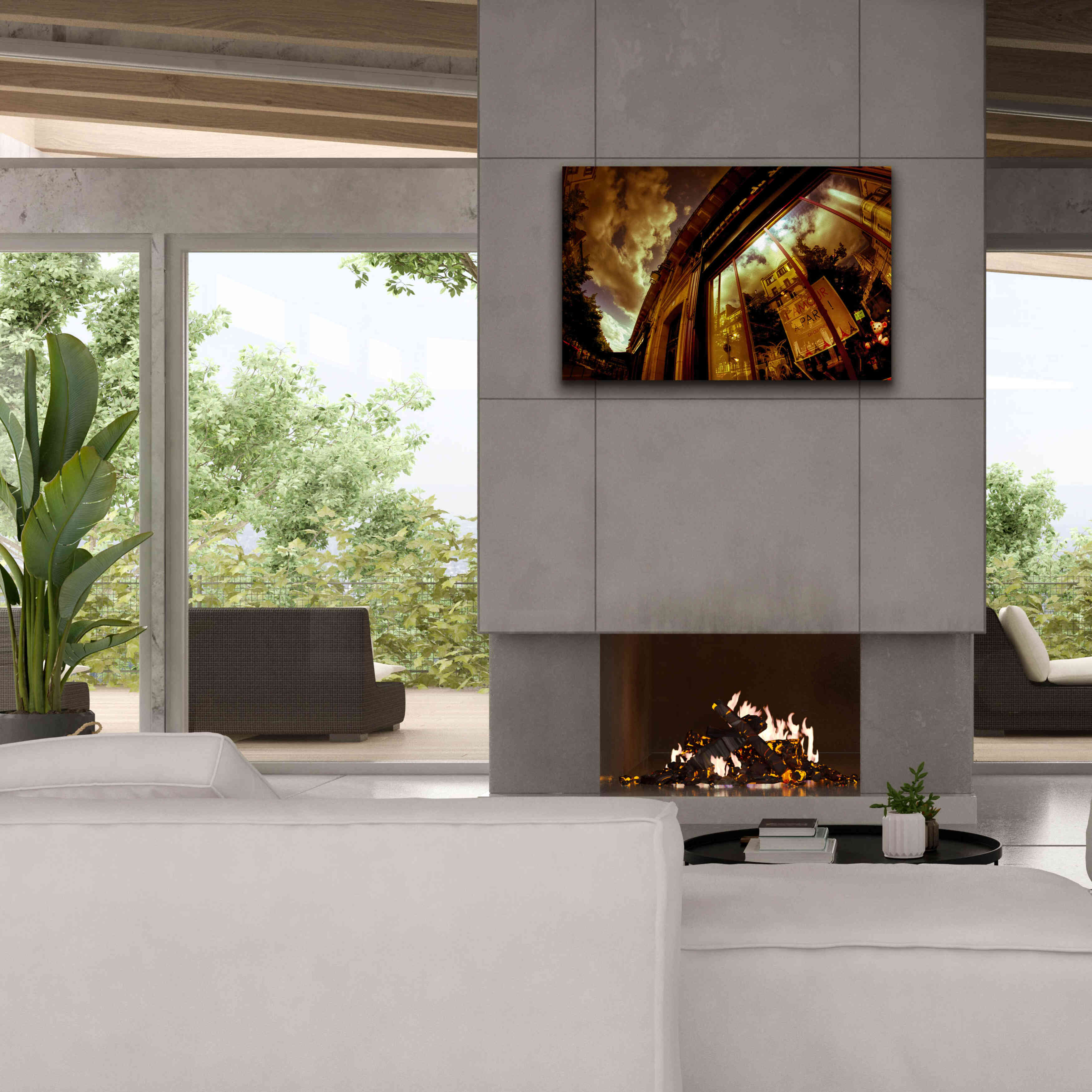 'Love In Paris' by Sebastien Lory, Giclee Canvas Wall Art,40 x 26