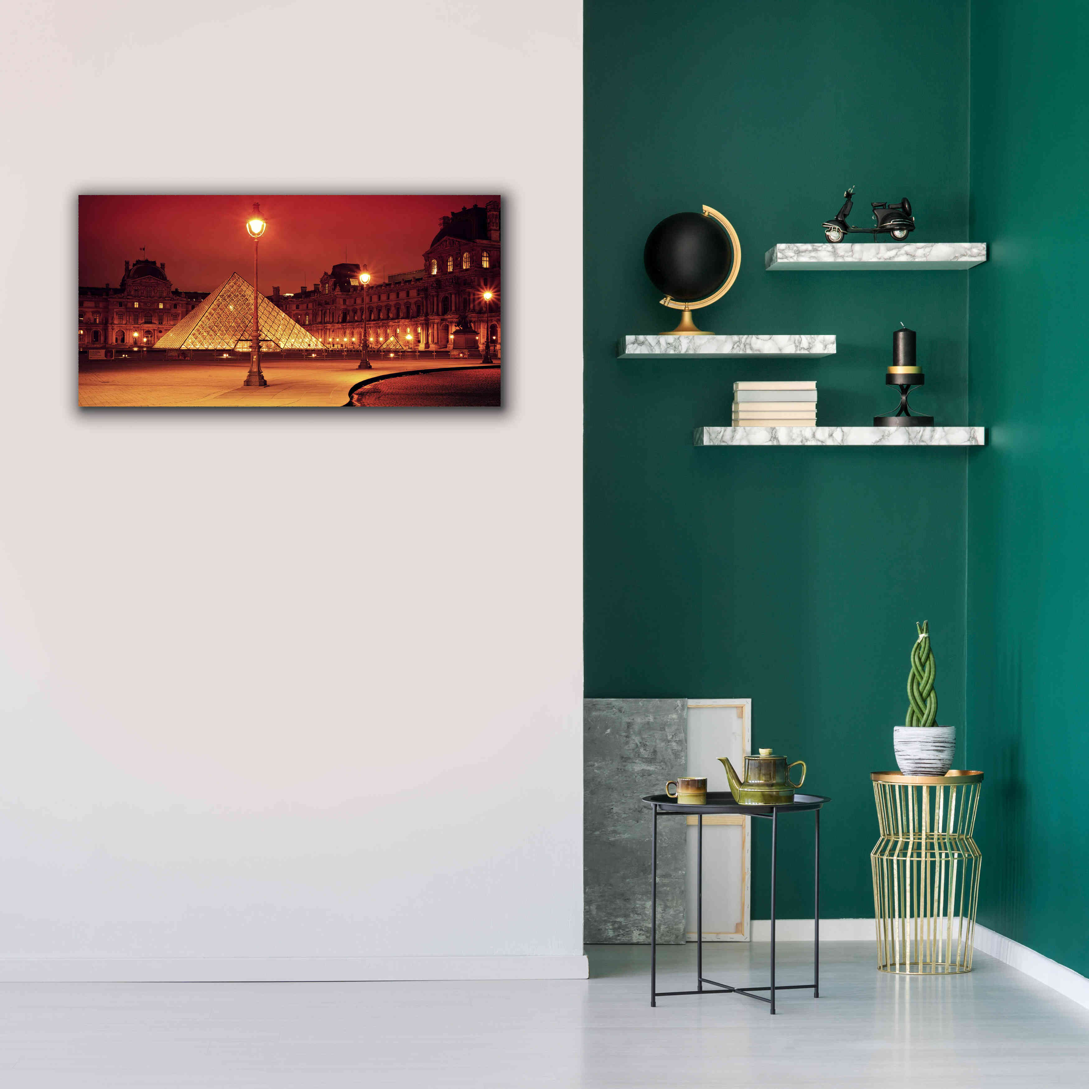'Louvre' by Sebastien Lory, Giclee Canvas Wall Art,40 x 20