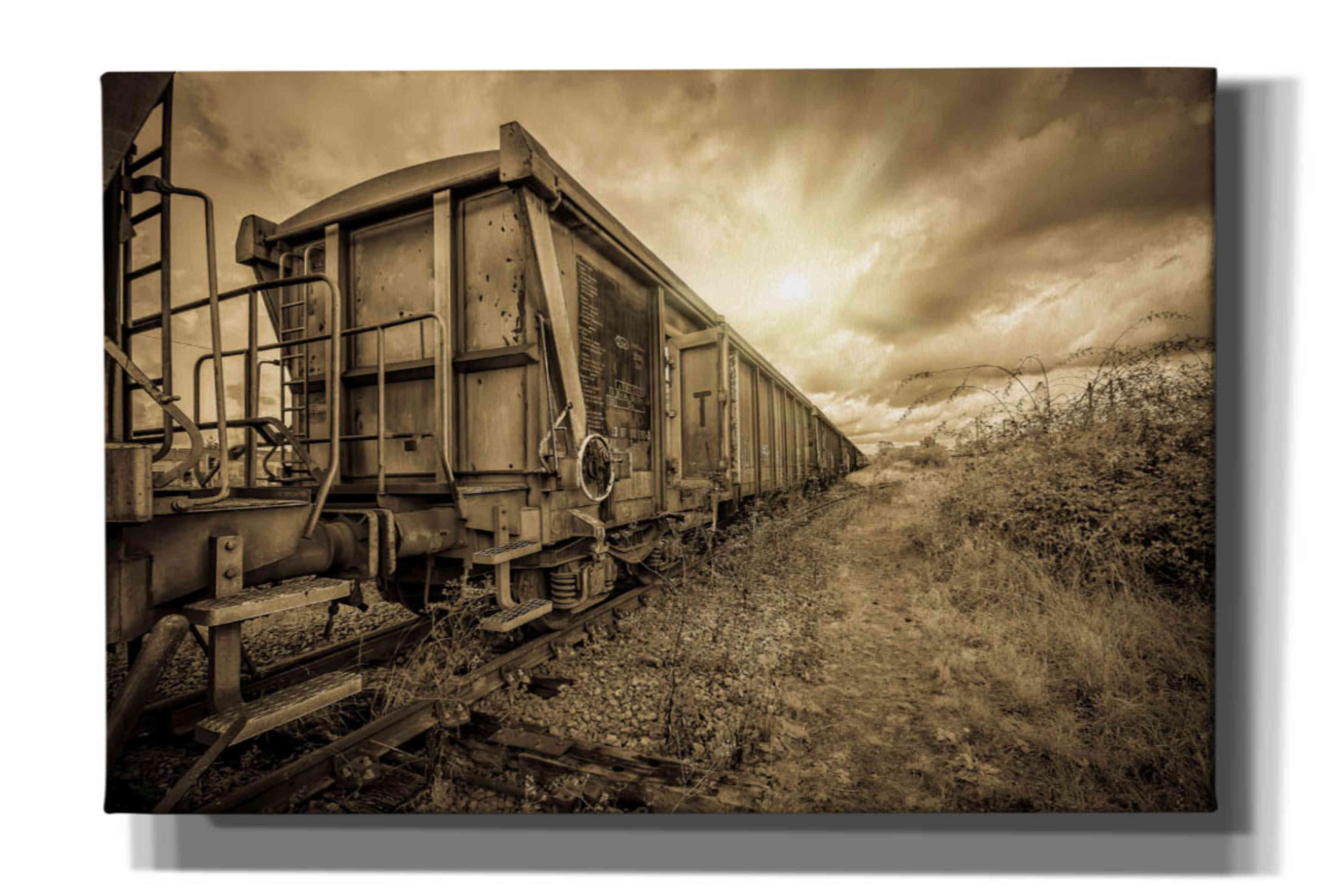 'Lost Train' by Sebastien Lory, Giclee Canvas Wall Art