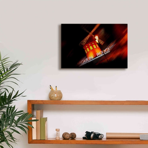 Image of 'Moulin Rouge' by Sebastien Lory, Giclee Canvas Wall Art,18 x 12