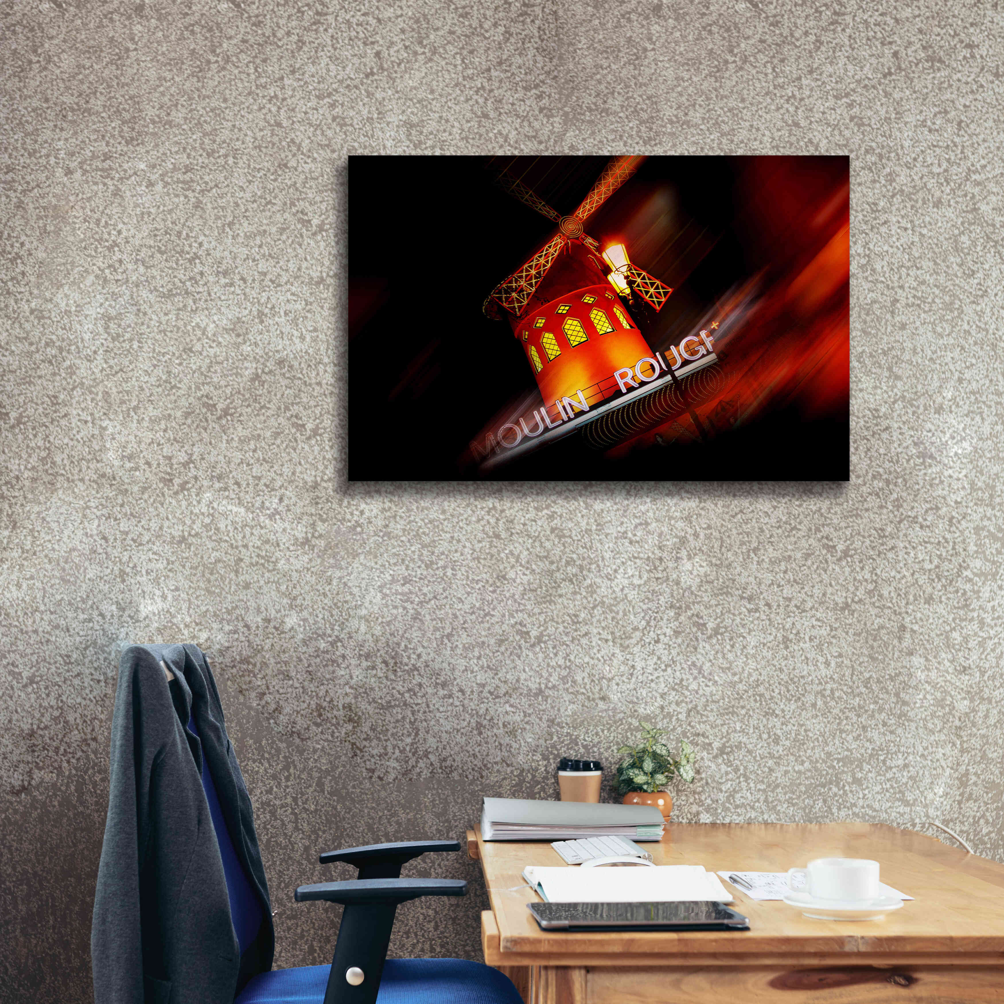 'Moulin Rouge' by Sebastien Lory, Giclee Canvas Wall Art,40 x 26