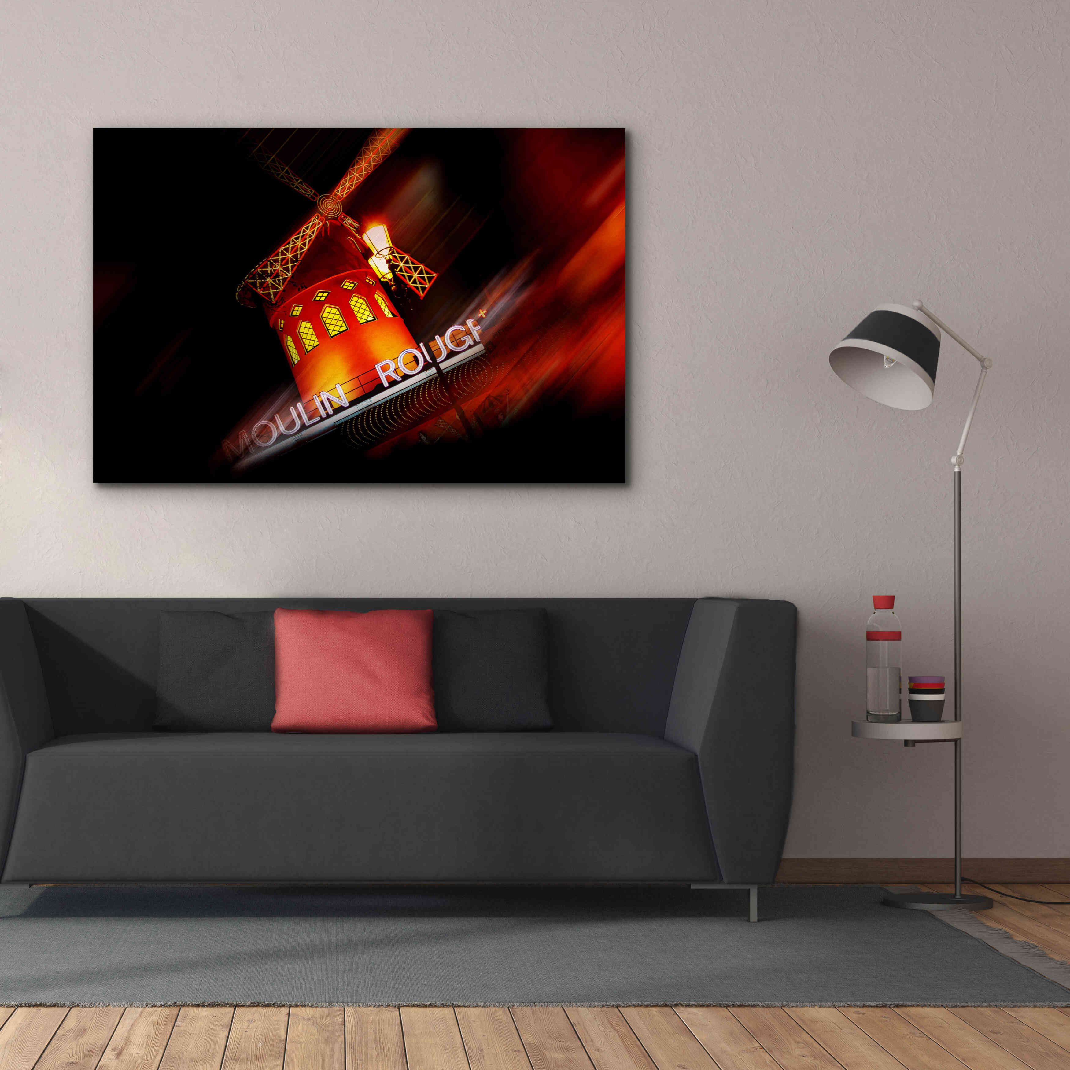 'Moulin Rouge' by Sebastien Lory, Giclee Canvas Wall Art,60 x 40