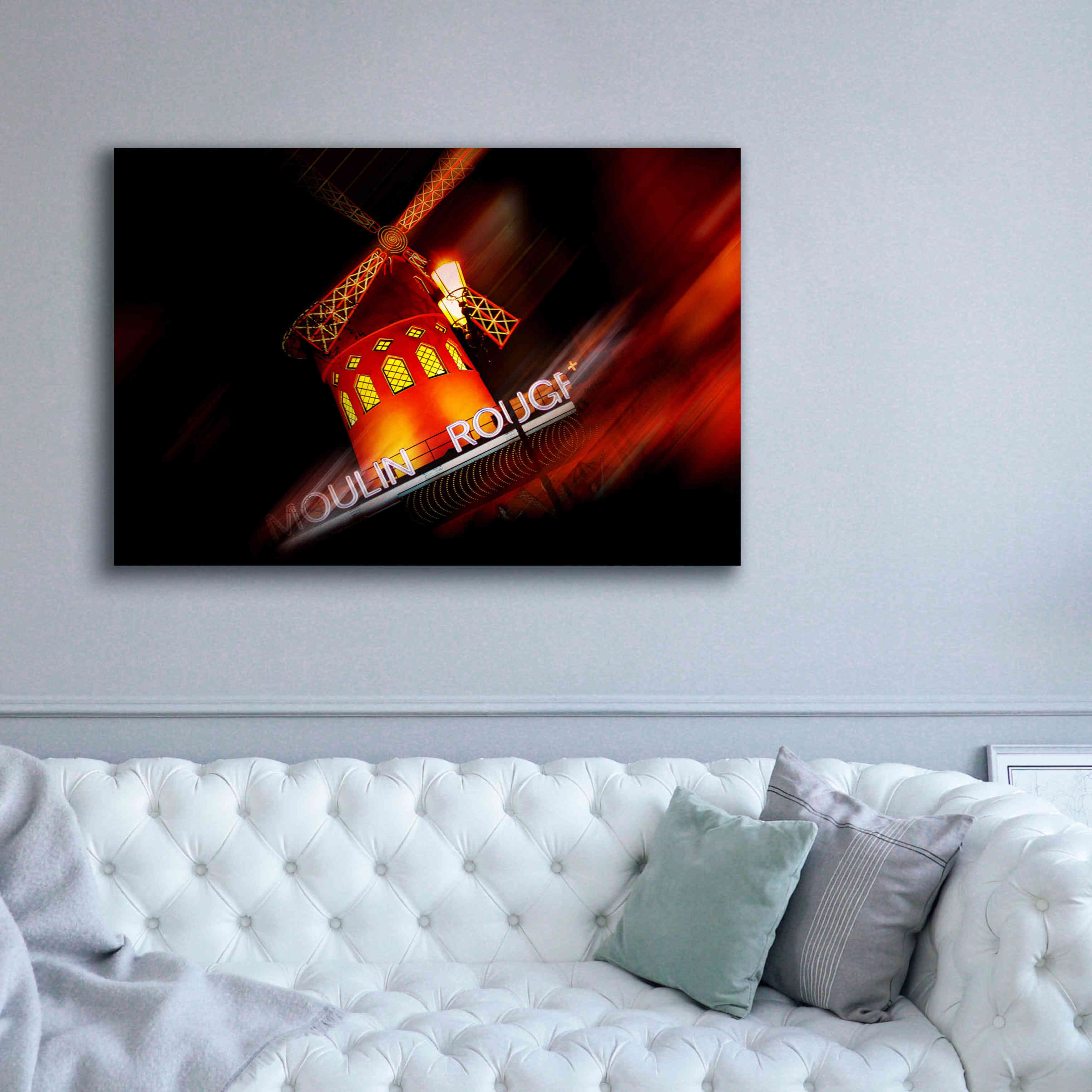 'Moulin Rouge' by Sebastien Lory, Giclee Canvas Wall Art,60 x 40