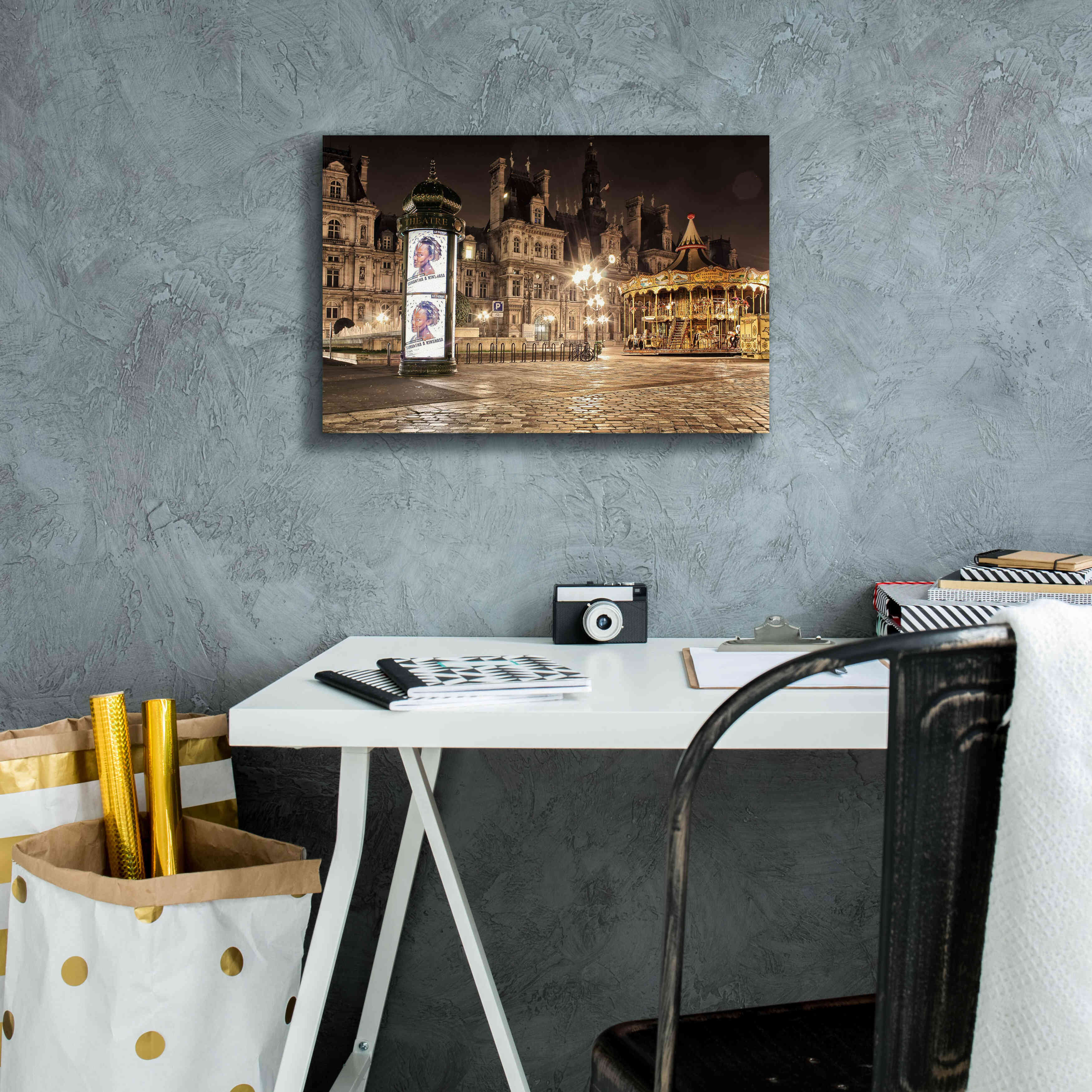 'Night Carnival' by Sebastien Lory, Giclee Canvas Wall Art,18 x 12