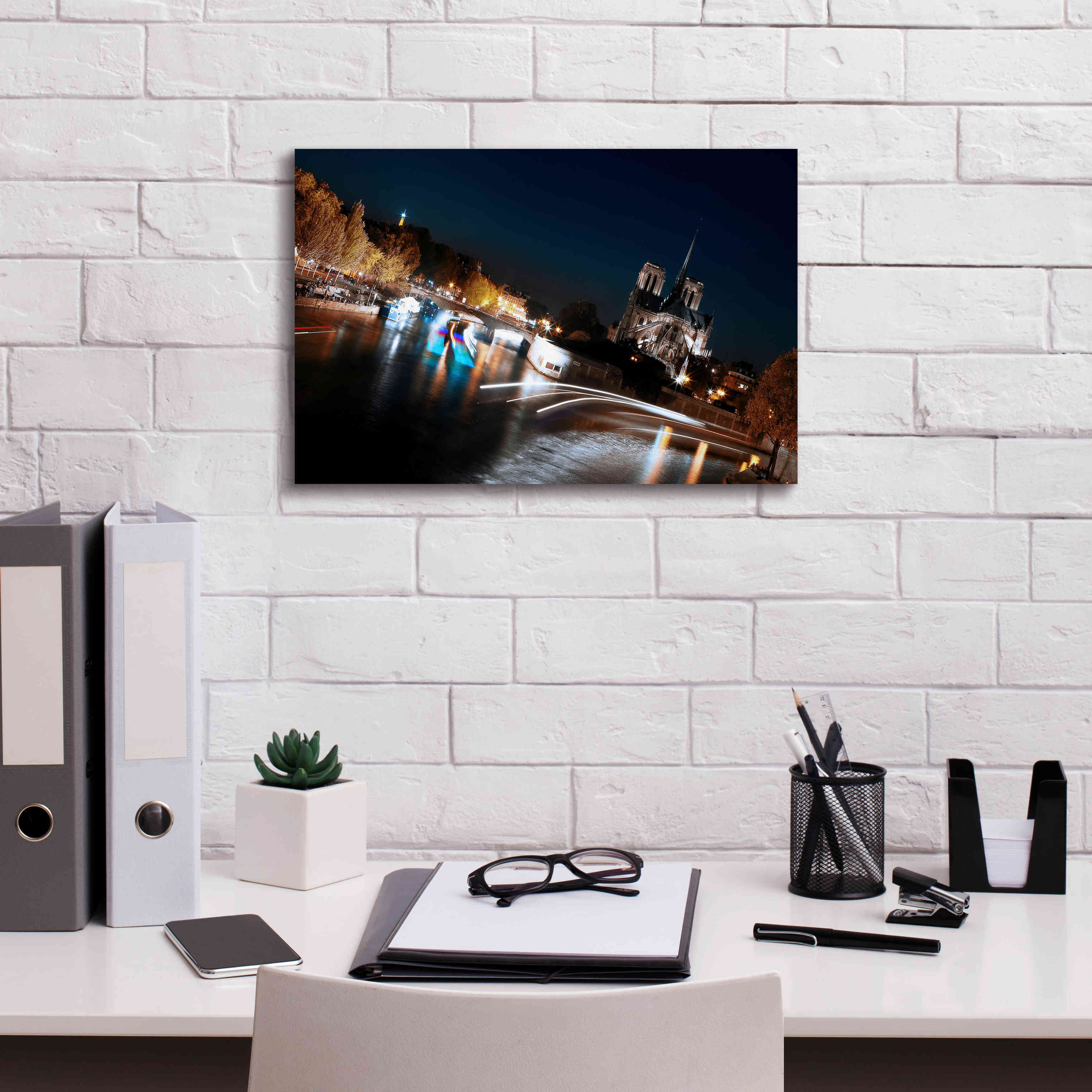 'Parisian Lights' by Sebastien Lory, Giclee Canvas Wall Art,18 x 12