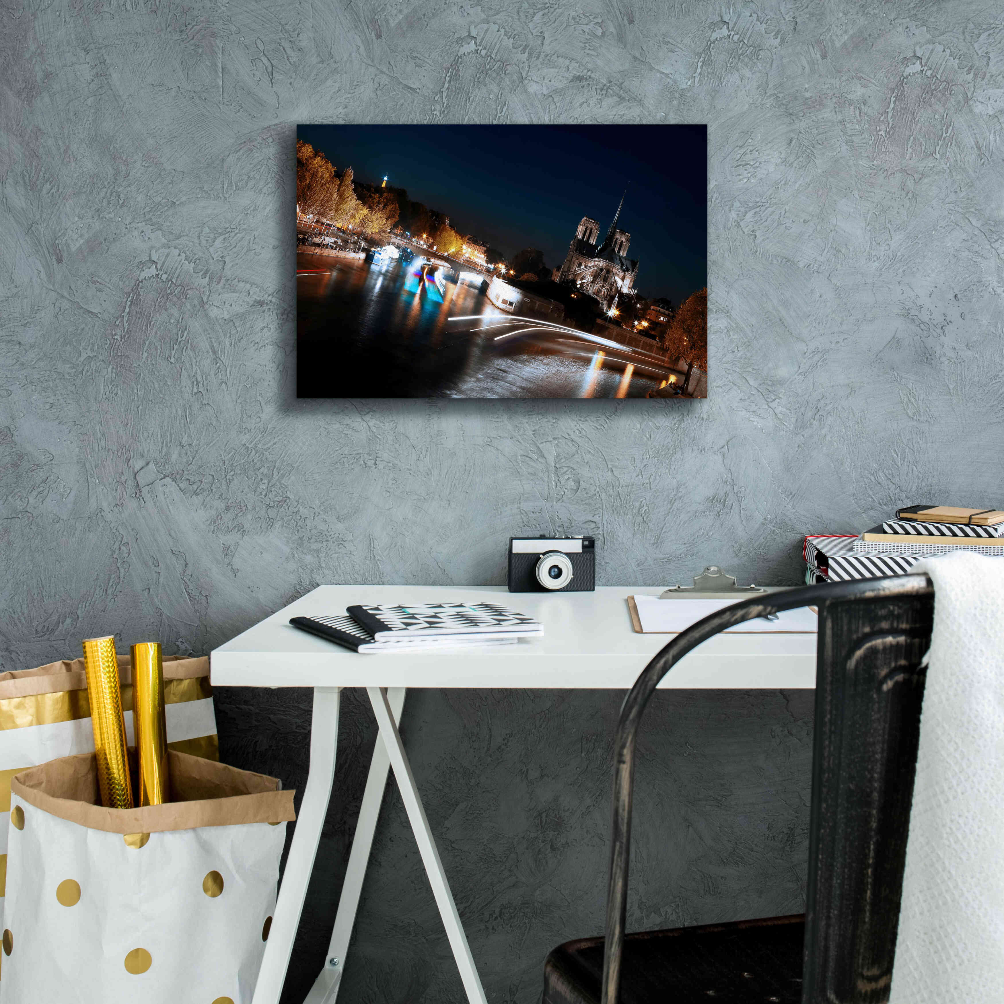 'Parisian Lights' by Sebastien Lory, Giclee Canvas Wall Art,18 x 12