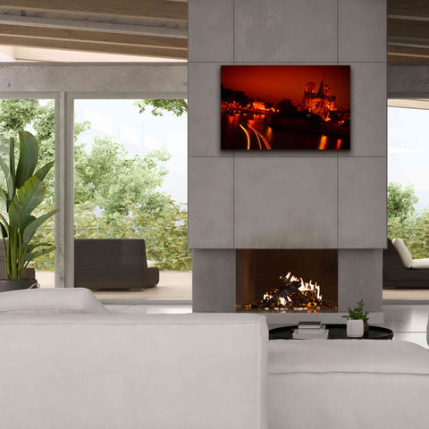 Image of 'Red Night' by Sebastien Lory, Giclee Canvas Wall Art,40 x 26
