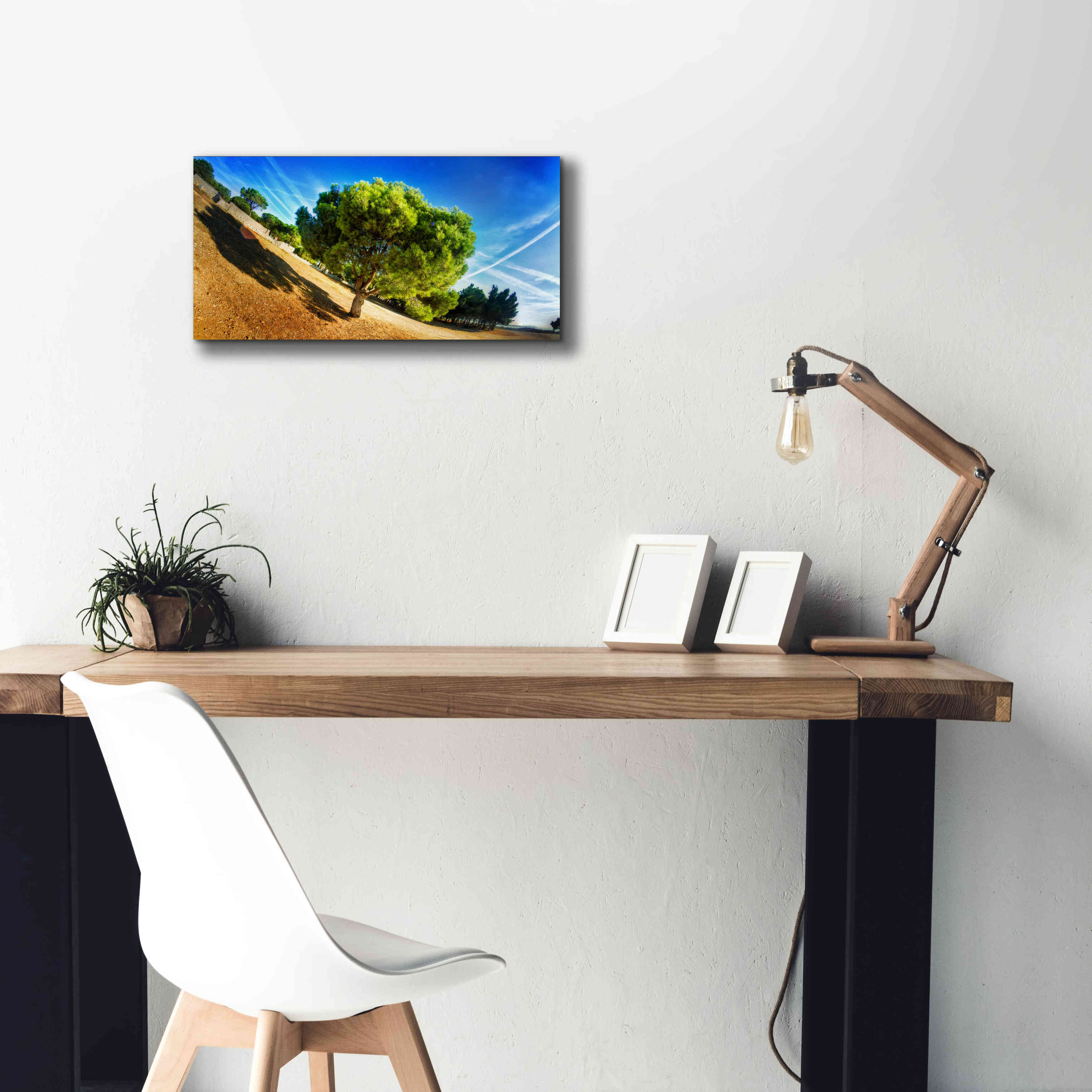 'Summer Tree' by Sebastien Lory, Giclee Canvas Wall Art,24 x 12