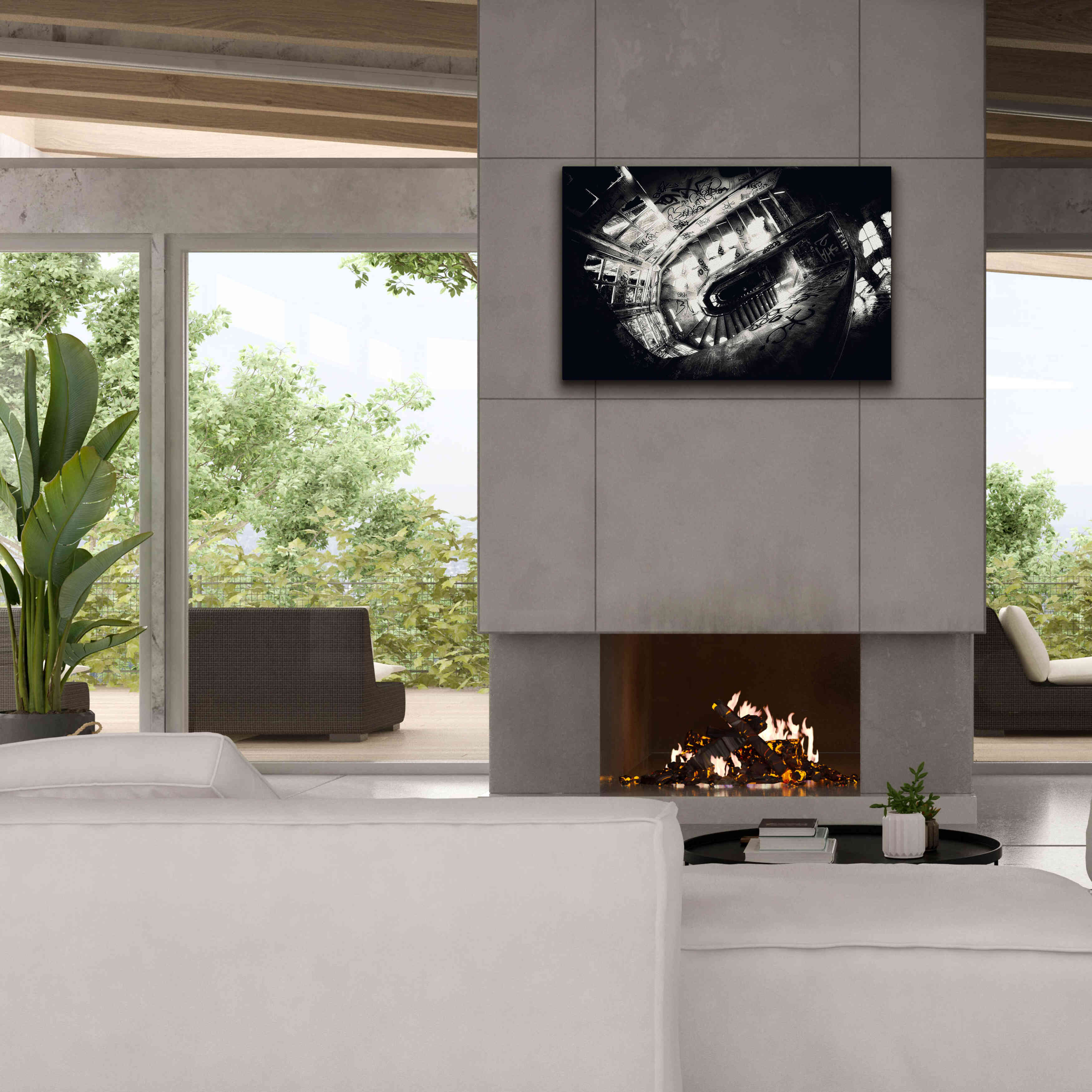 'Sanat stairs' by Sebastien Lory, Giclee Canvas Wall Art,40 x 26