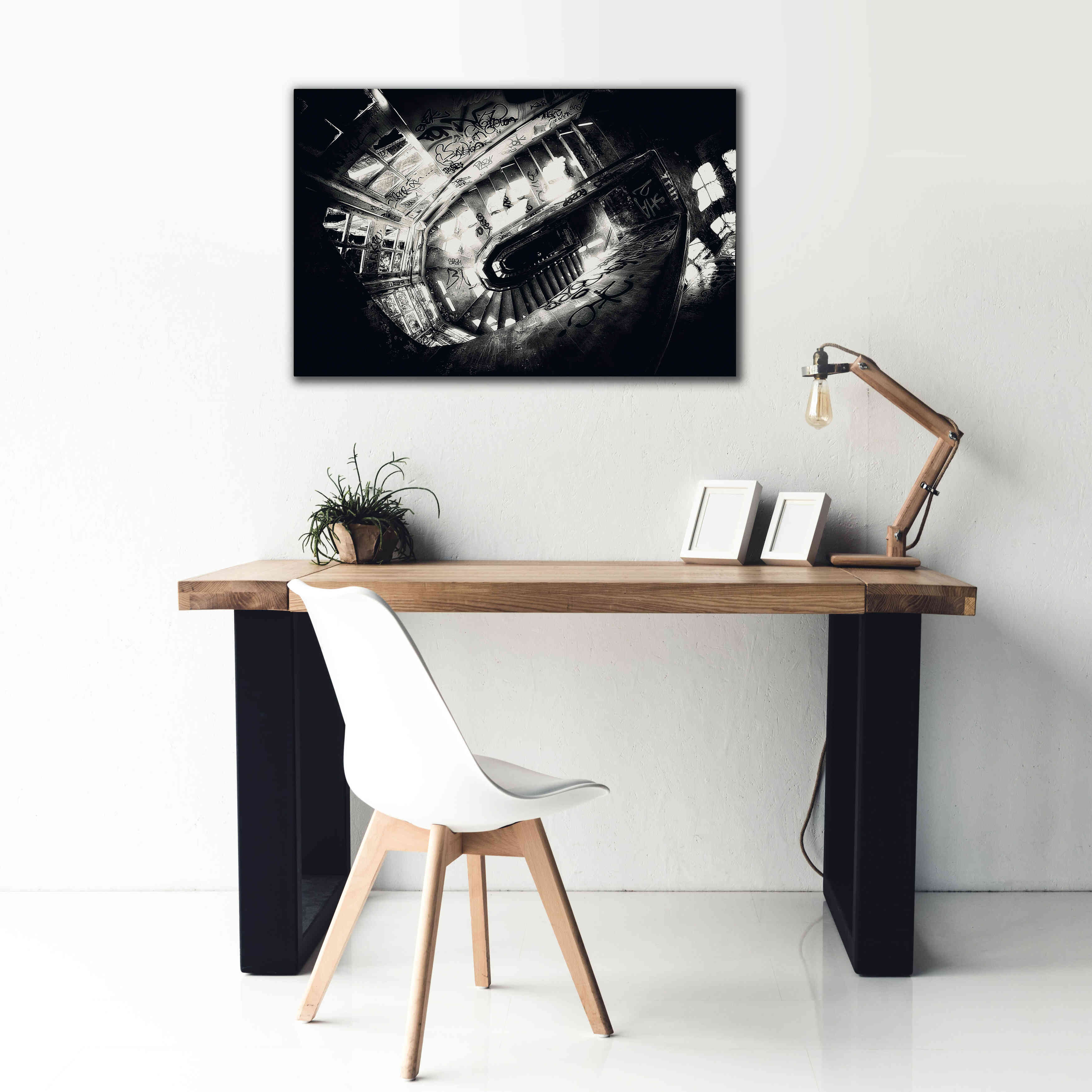 'Sanat stairs' by Sebastien Lory, Giclee Canvas Wall Art,40 x 26