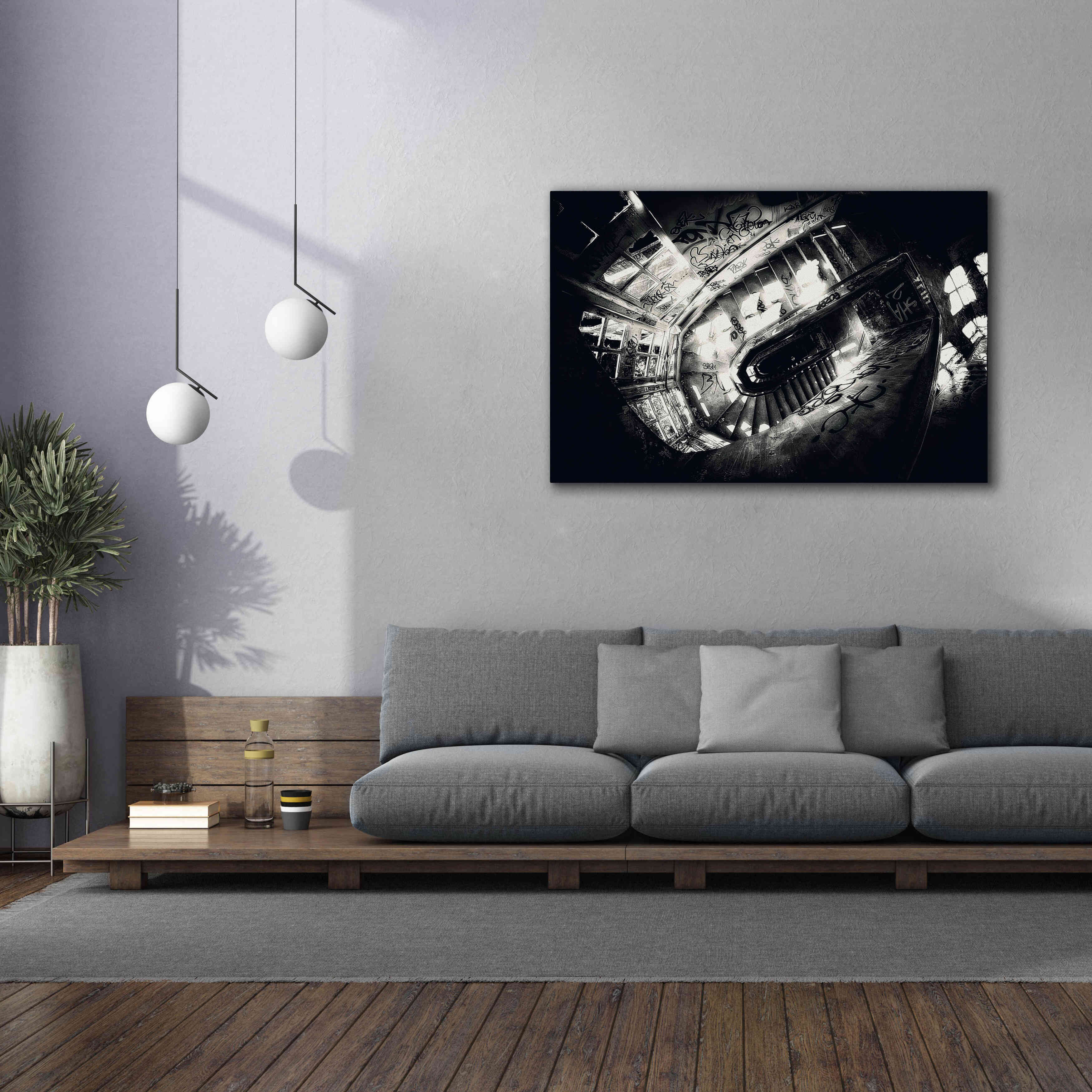 'Sanat stairs' by Sebastien Lory, Giclee Canvas Wall Art,60 x 40