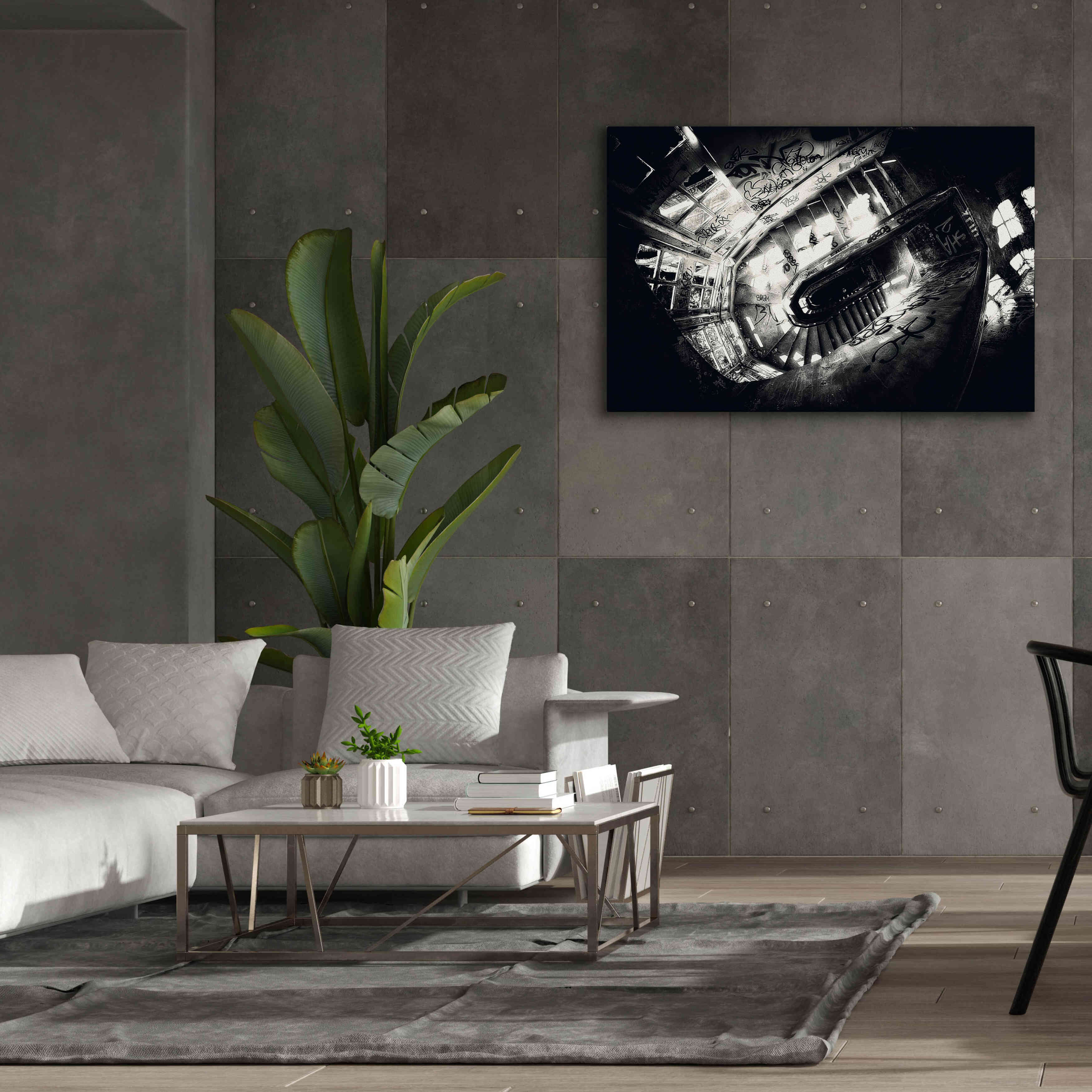 'Sanat stairs' by Sebastien Lory, Giclee Canvas Wall Art,60 x 40