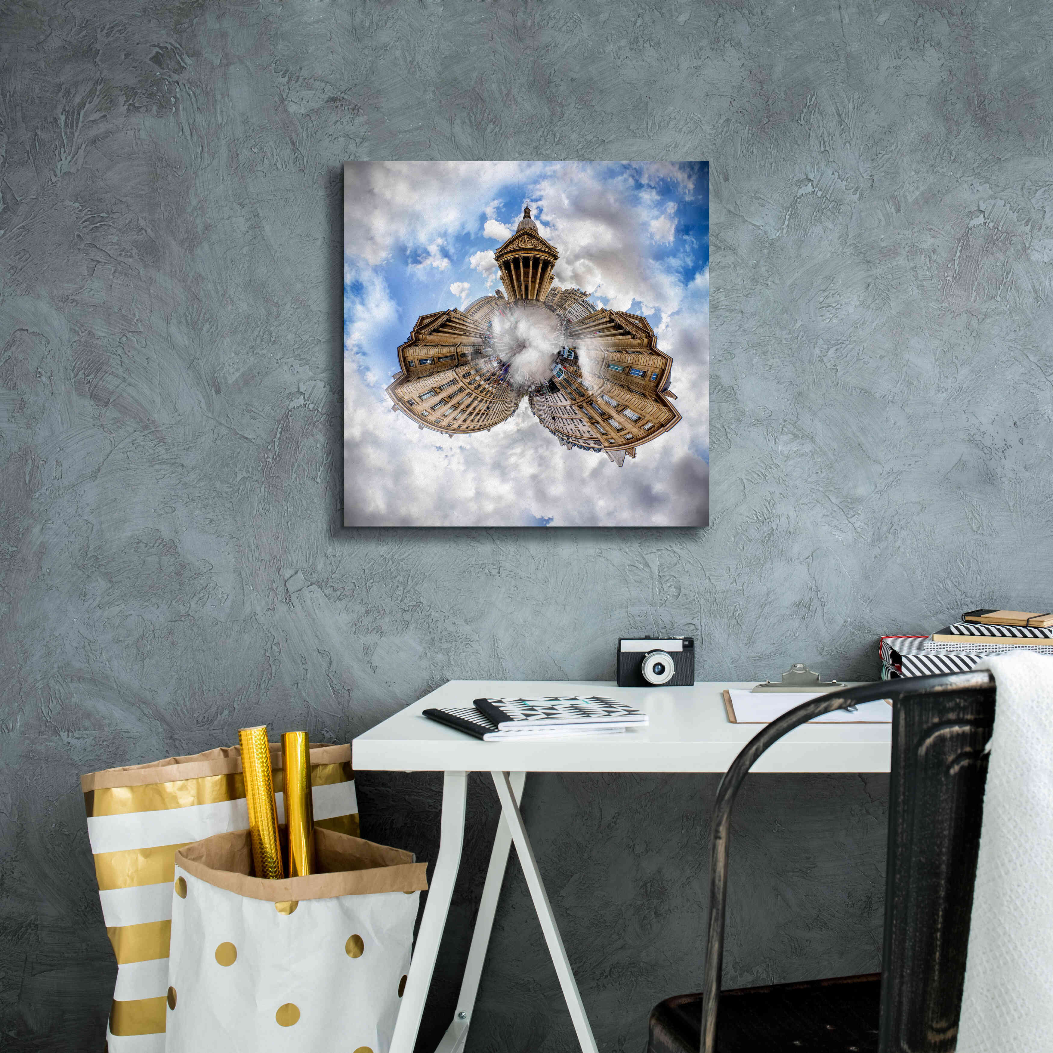 'Pantheon' by Sebastien Lory, Giclee Canvas Wall Art,18 x 18