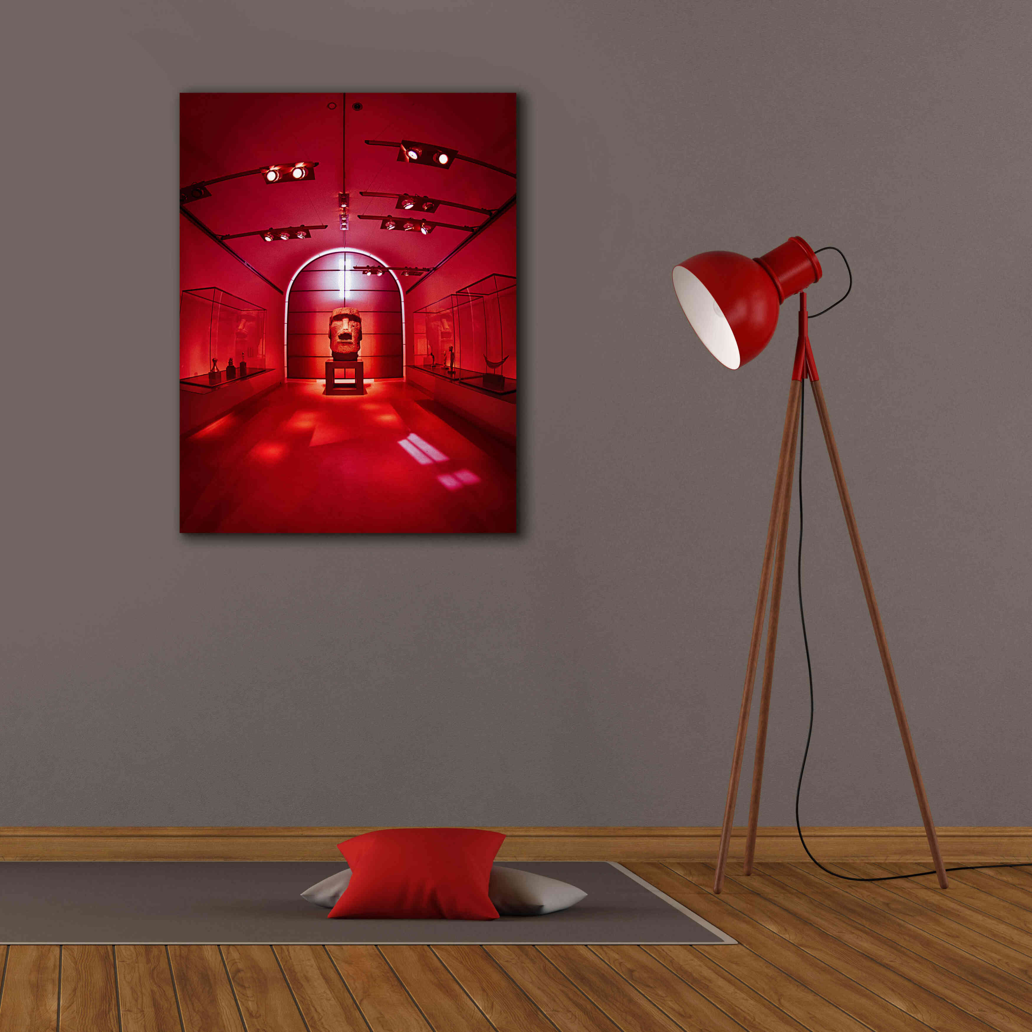 'Red Sculpture' by Sebastien Lory, Giclee Canvas Wall Art,26 x 34
