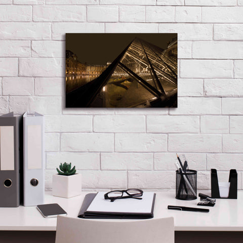 Image of 'Louvre 2' by Sebastien Lory, Giclee Canvas Wall Art,18 x 12